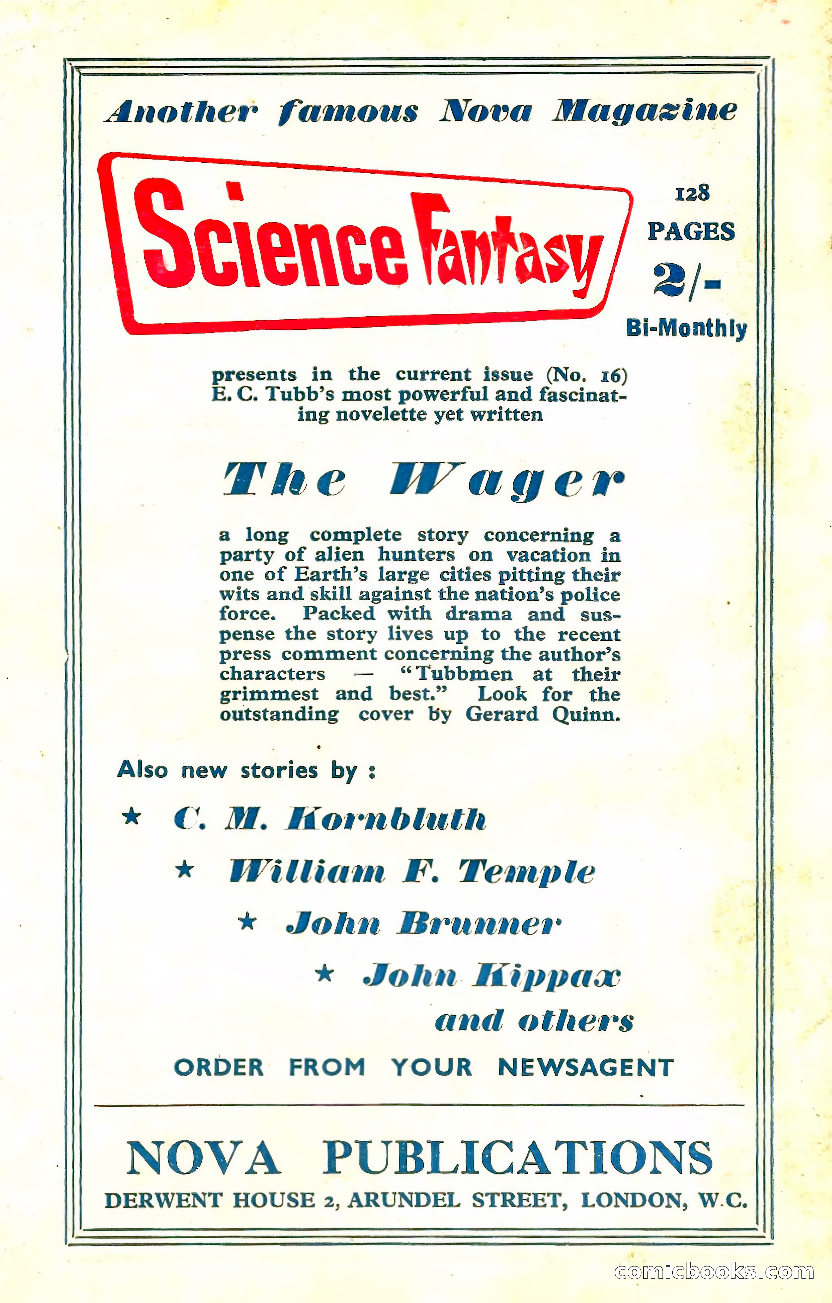 New Worlds Science Fiction No. 42 — page 132 of 132
