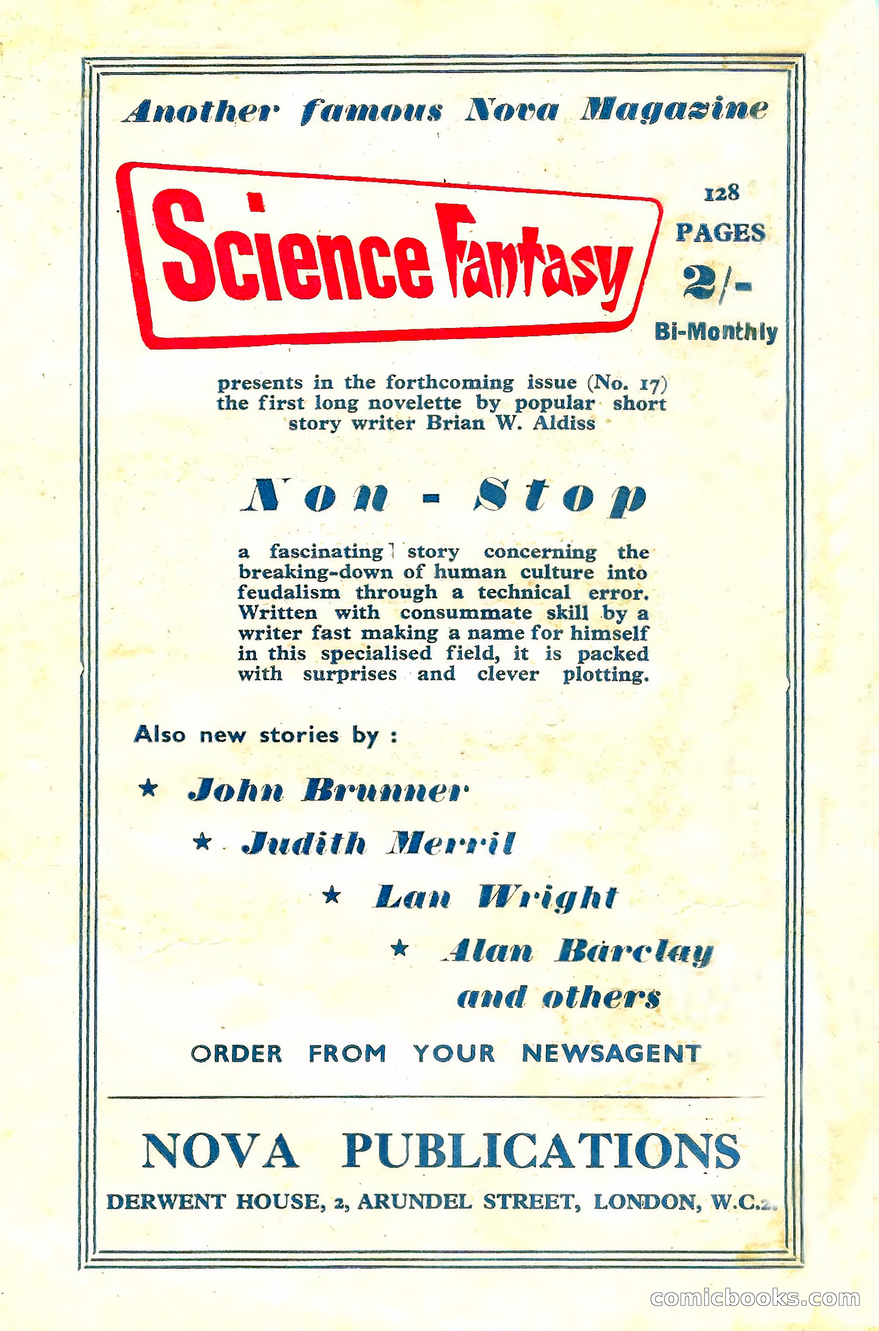 New Worlds Science Fiction No. 43 — page 132 of 132