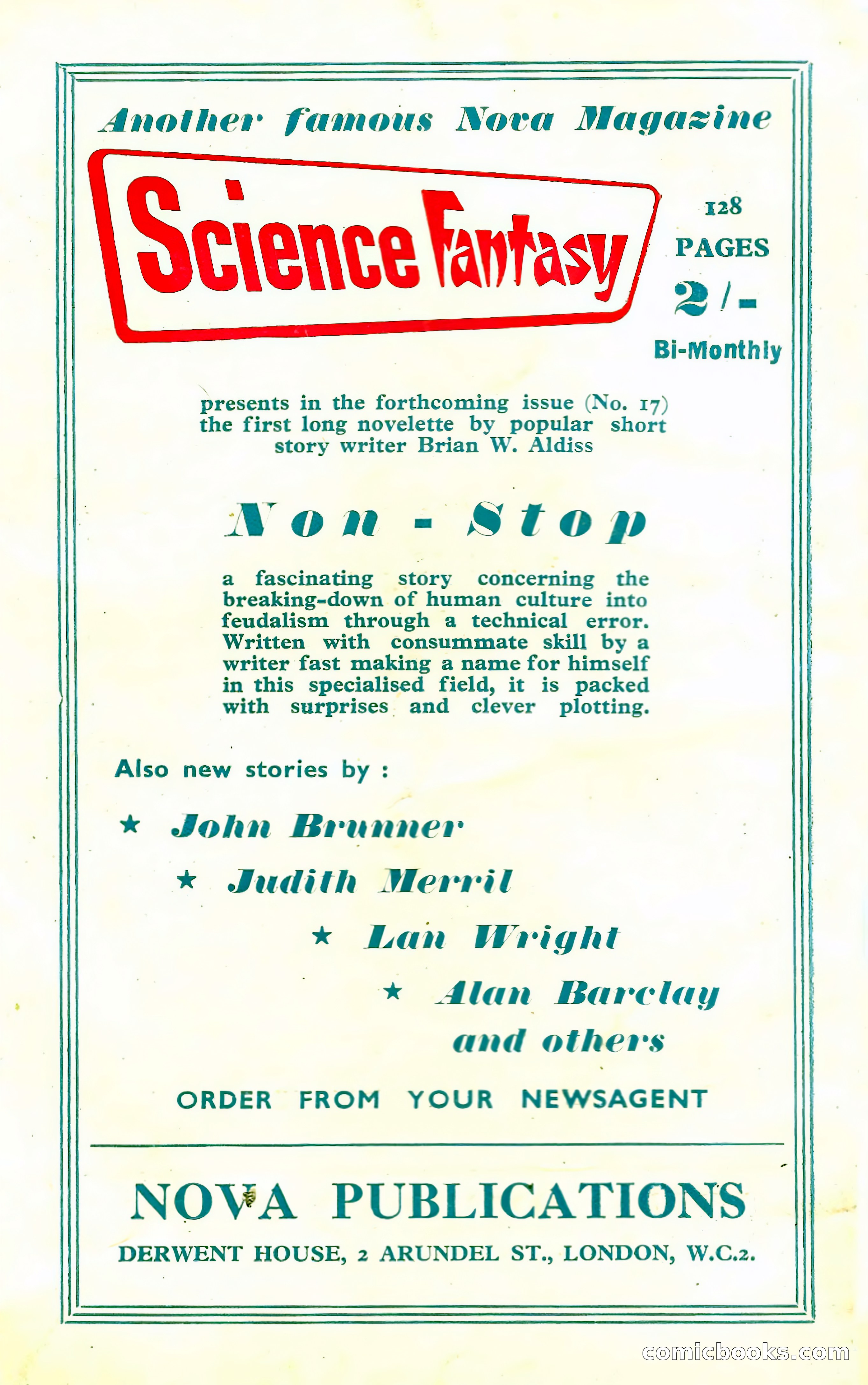 New Worlds Science Fiction No. 44 — page 132 of 132