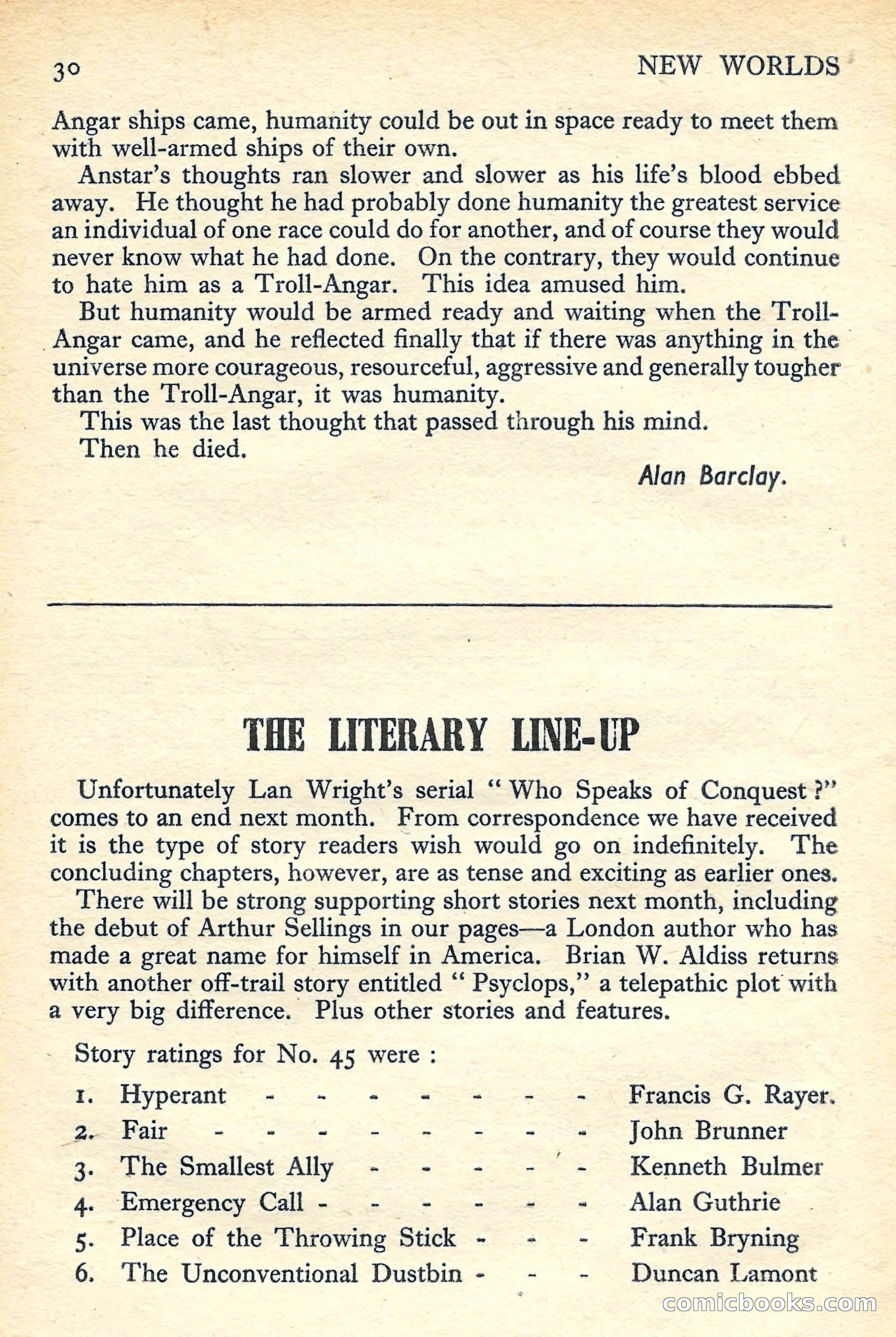 New Worlds Science Fiction No. 48 — page 32 of 132