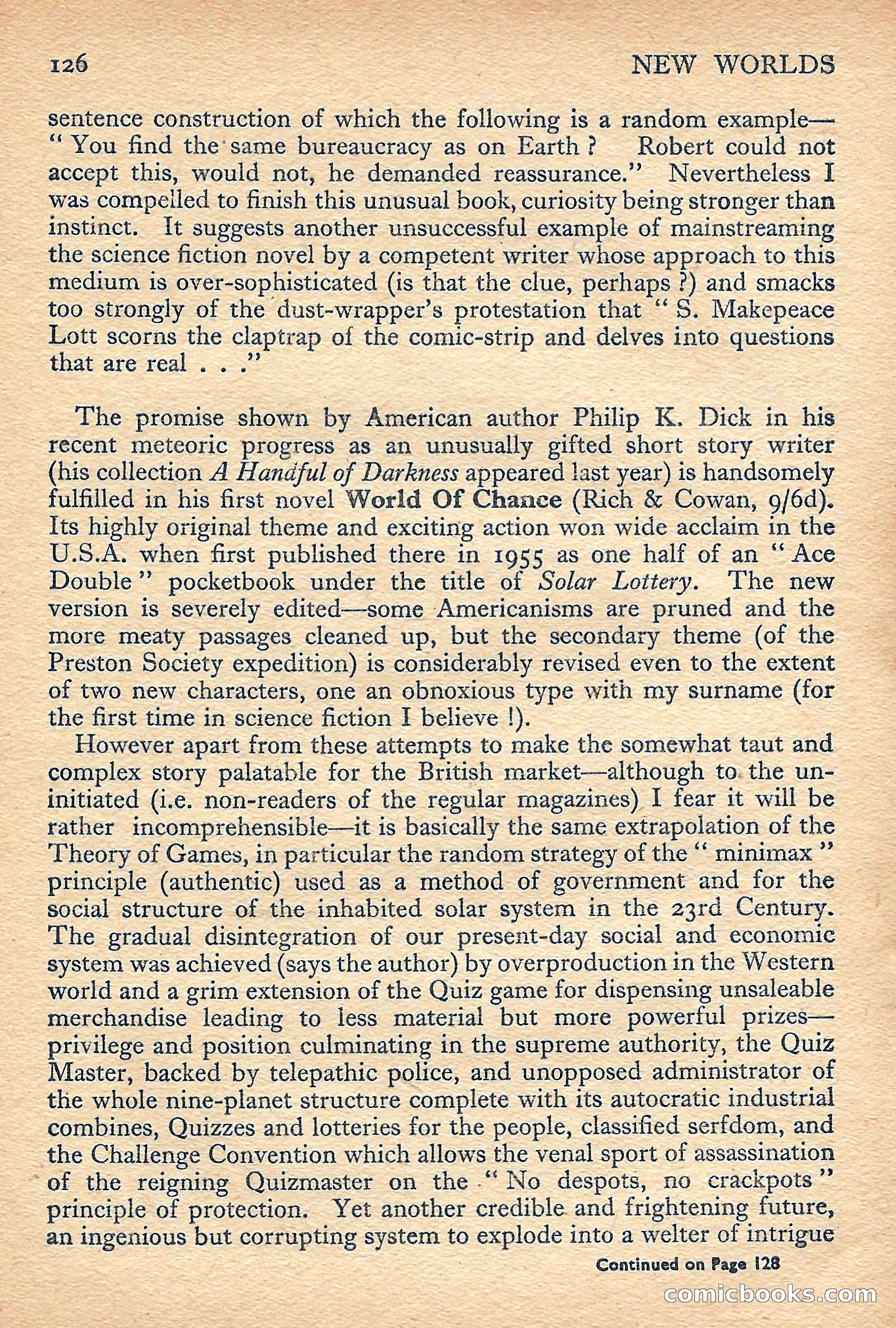 New Worlds Science Fiction No. 49 — page 128 of 132