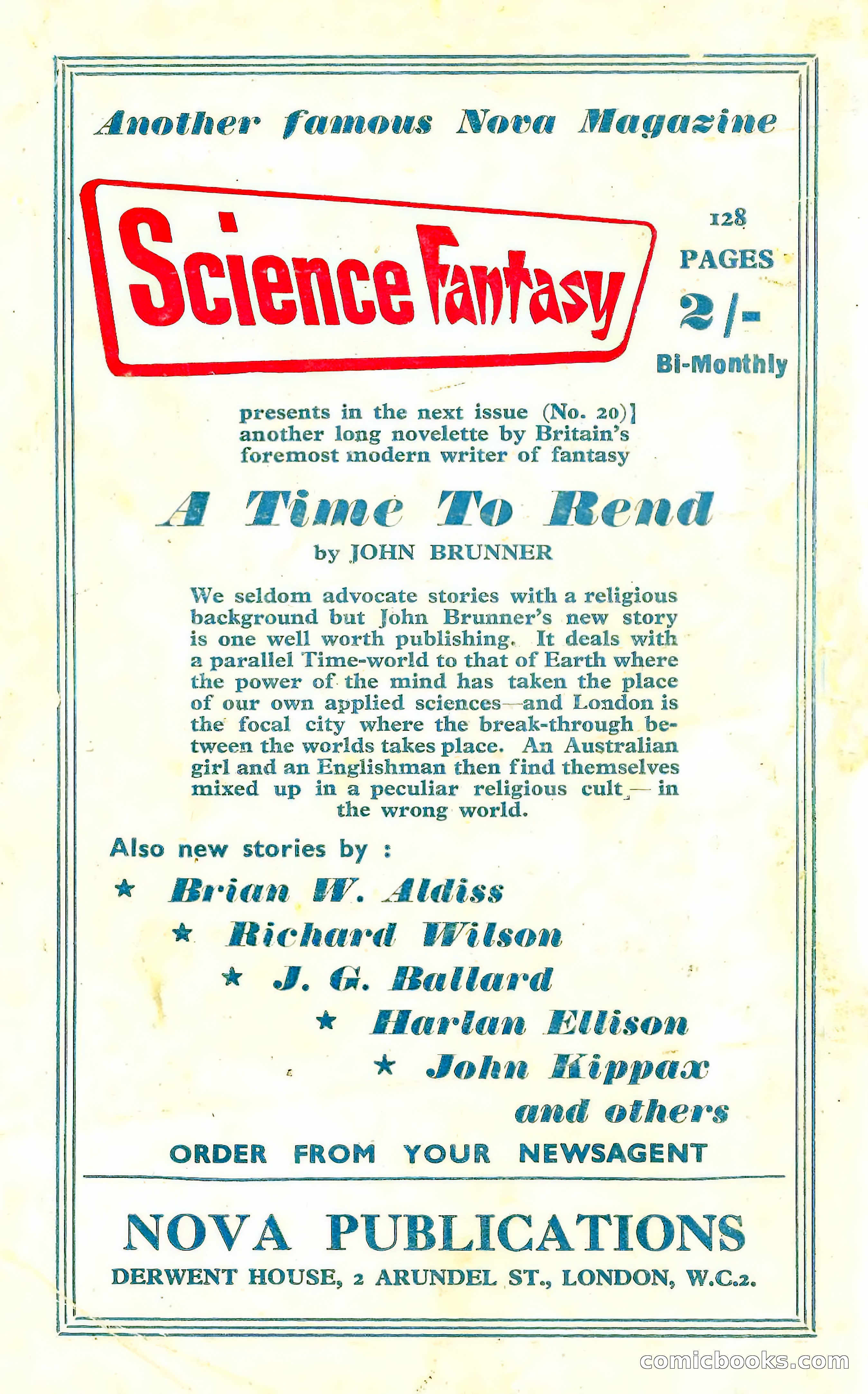 New Worlds Science Fiction No. 54 — page 132 of 132