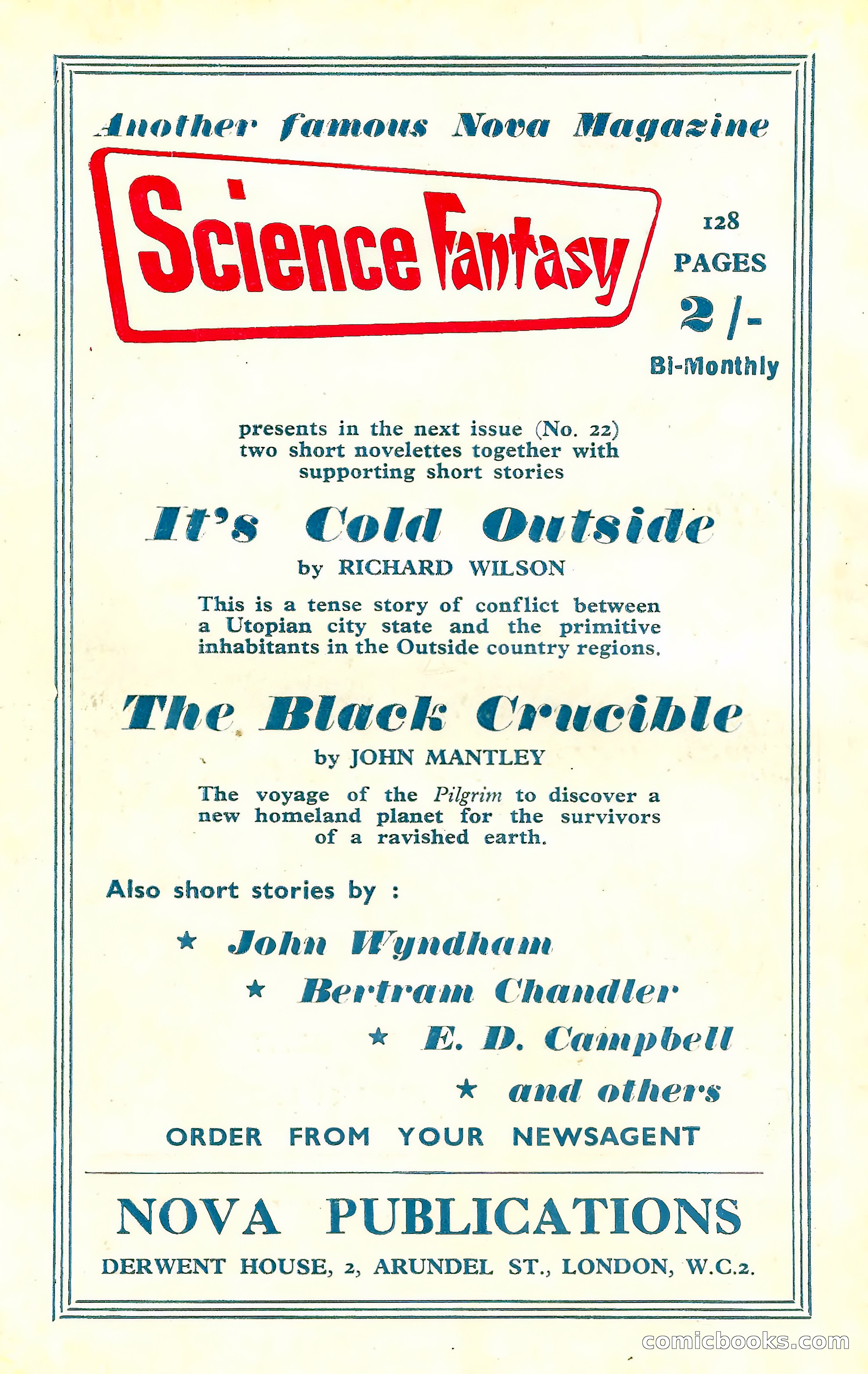 New Worlds Science Fiction No. 57 — page 132 of 132