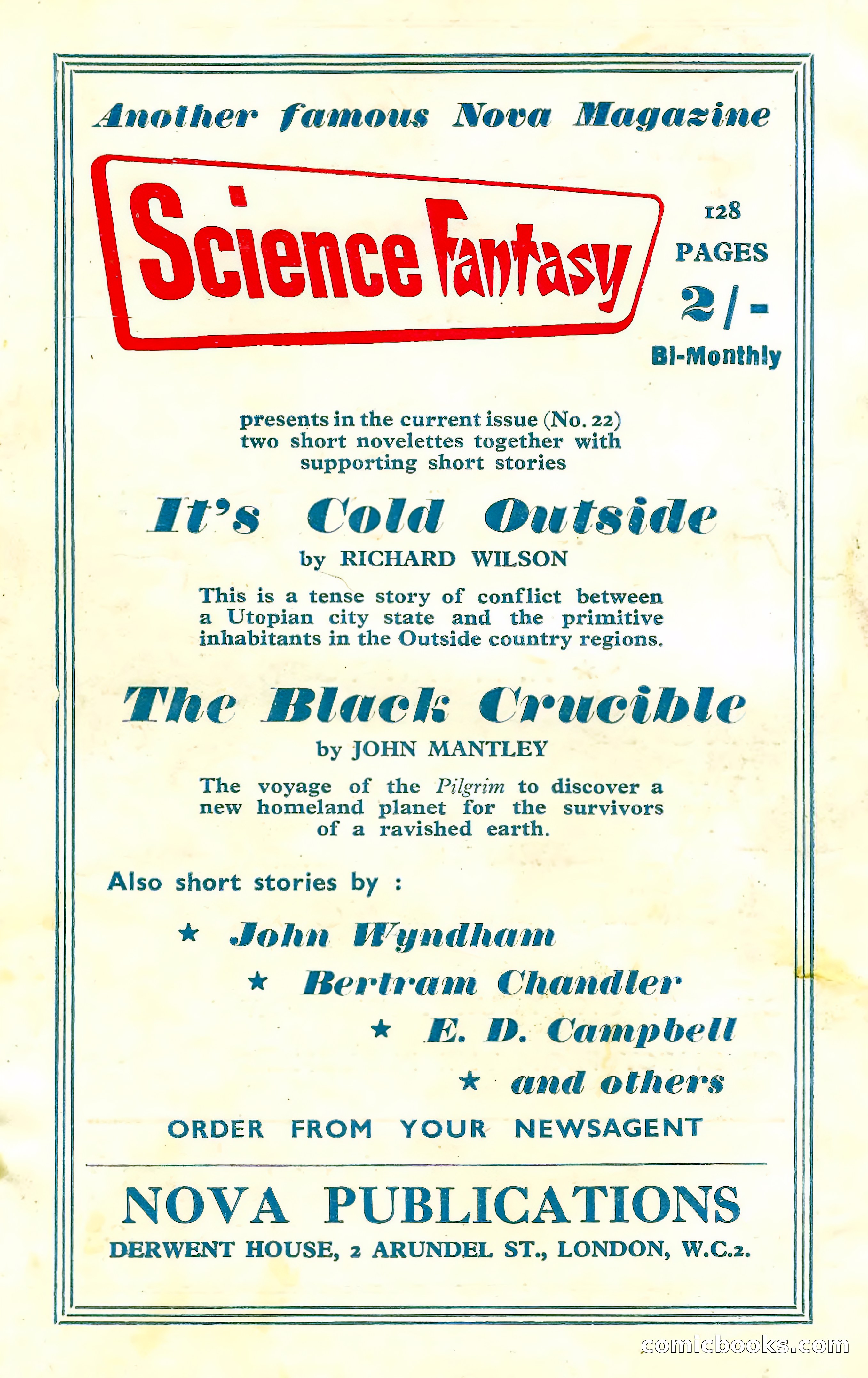 New Worlds Science Fiction No. 58 — page 132 of 132