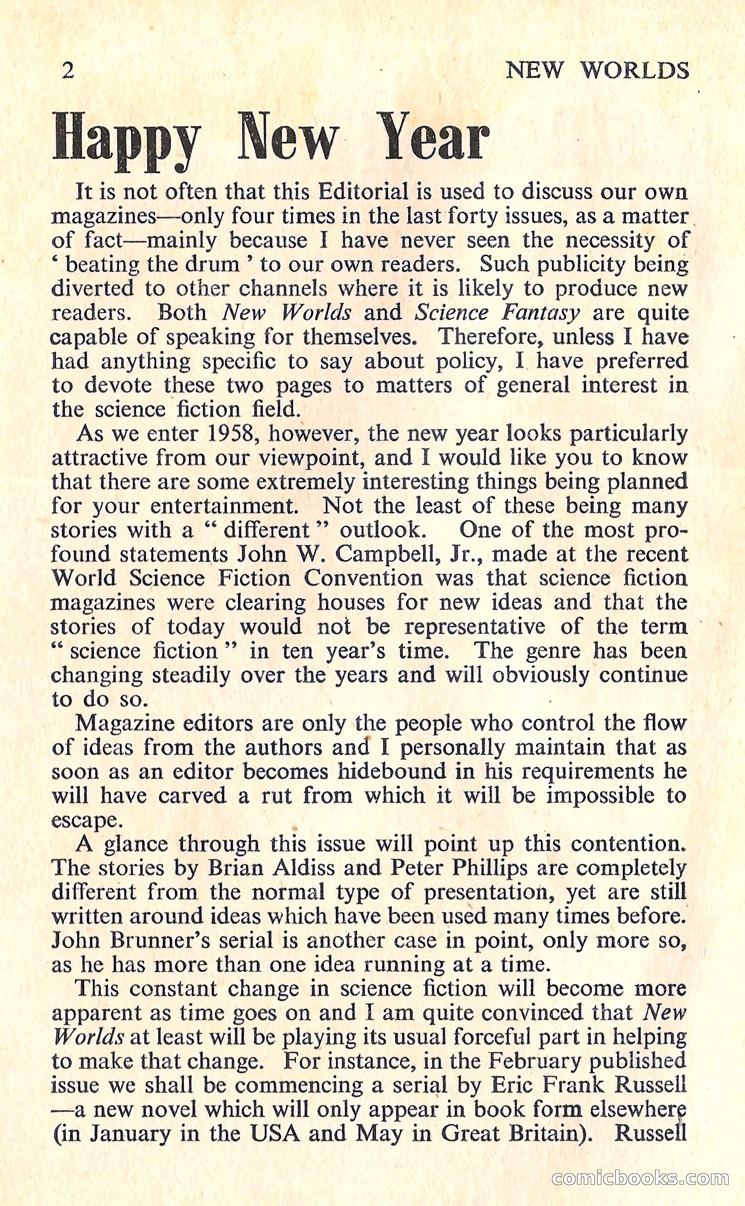New Worlds Science Fiction No. 67 — page 4 of 132