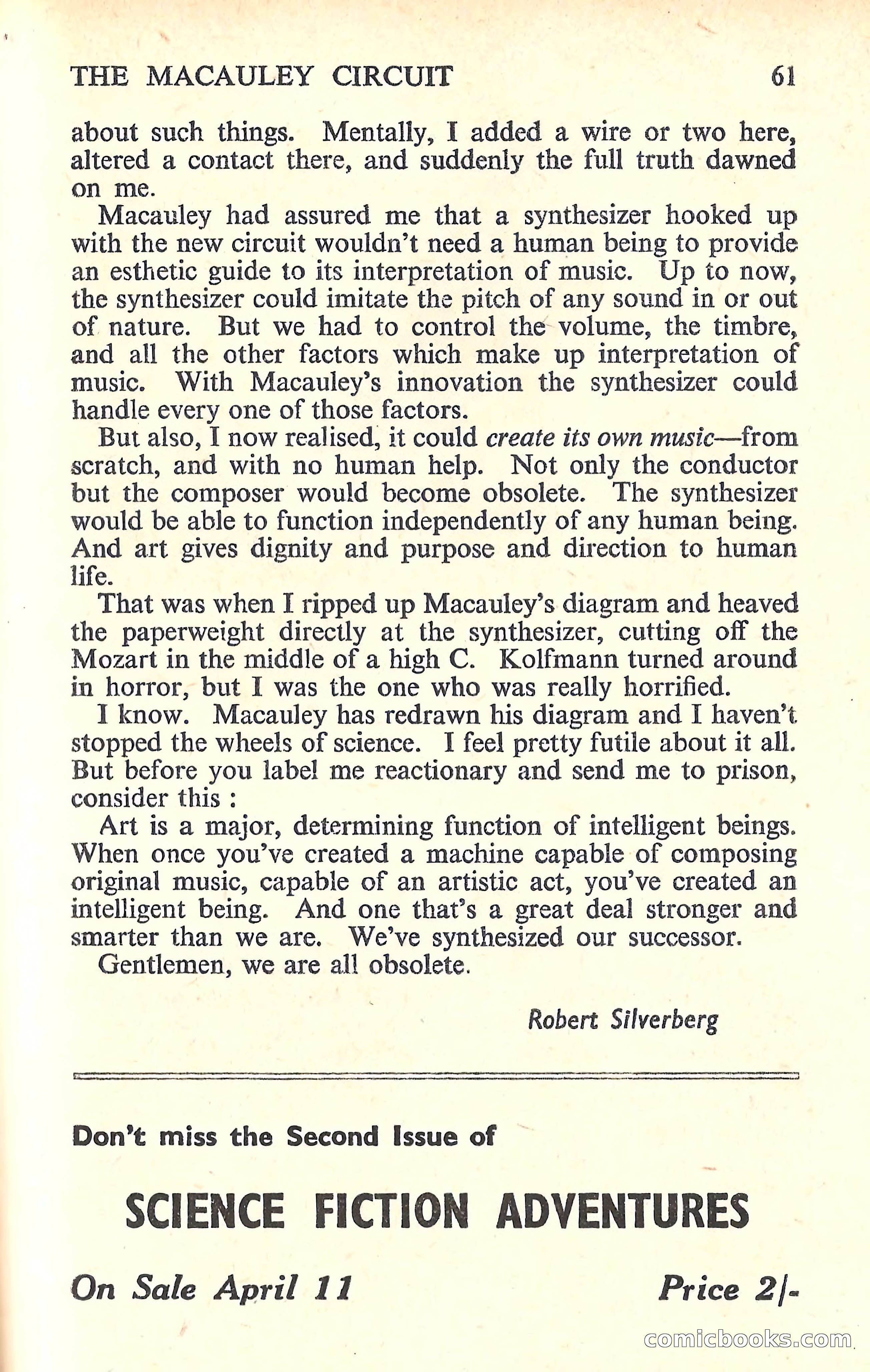 New Worlds Science Fiction No. 70 — page 63 of 132