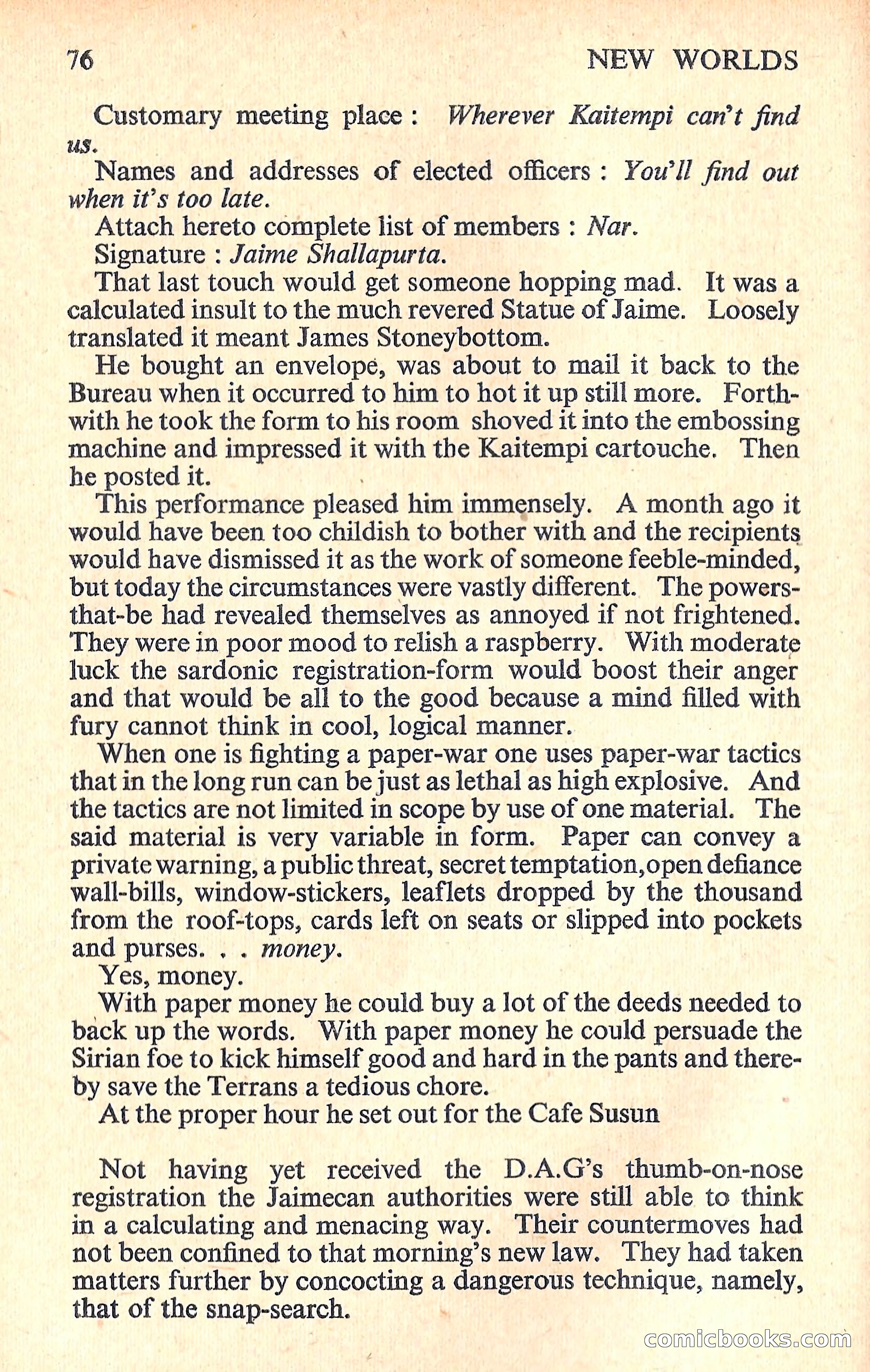 New Worlds Science Fiction No. 70 — page 78 of 132