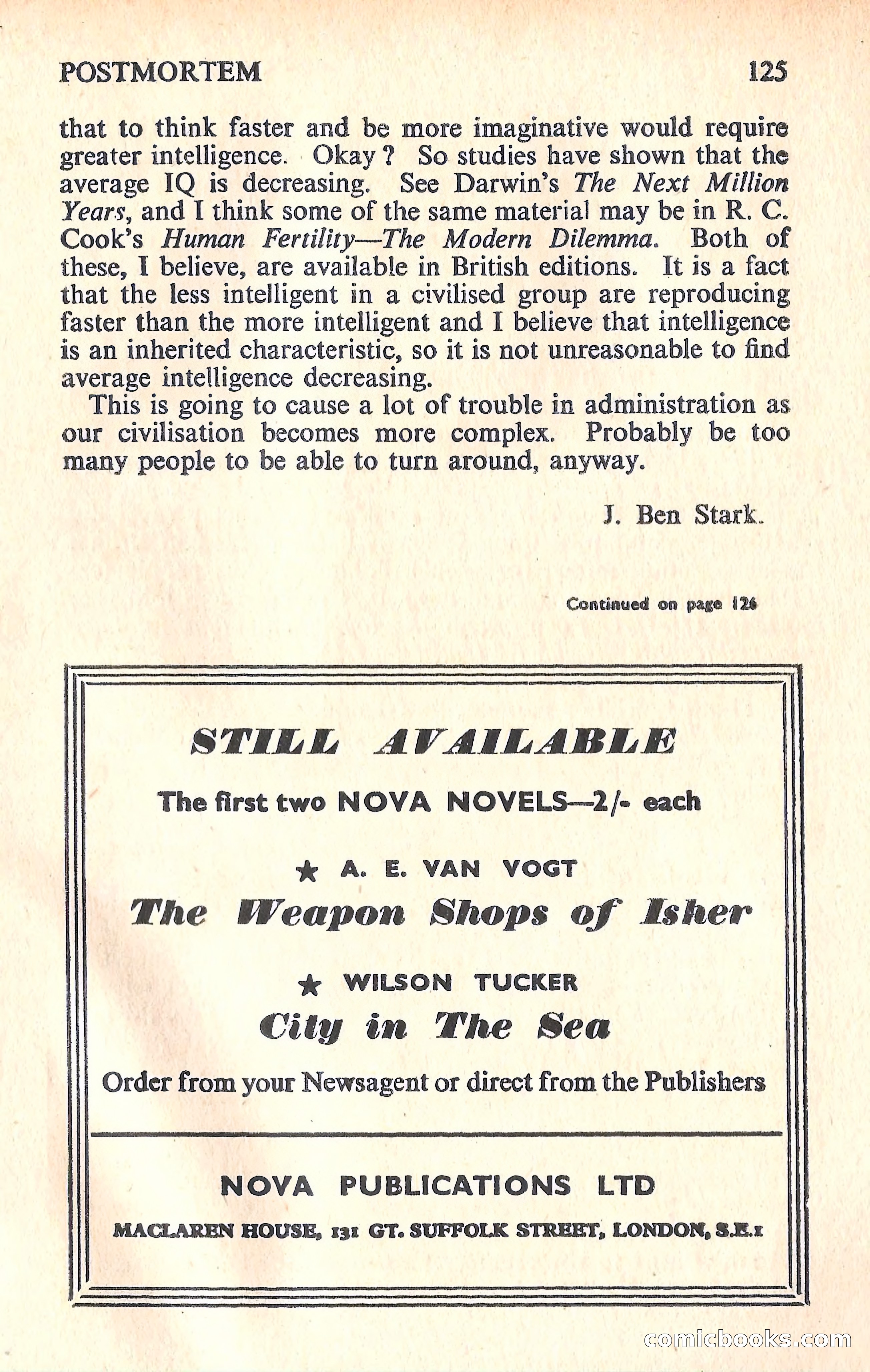 New Worlds Science Fiction No. 70 — page 127 of 132