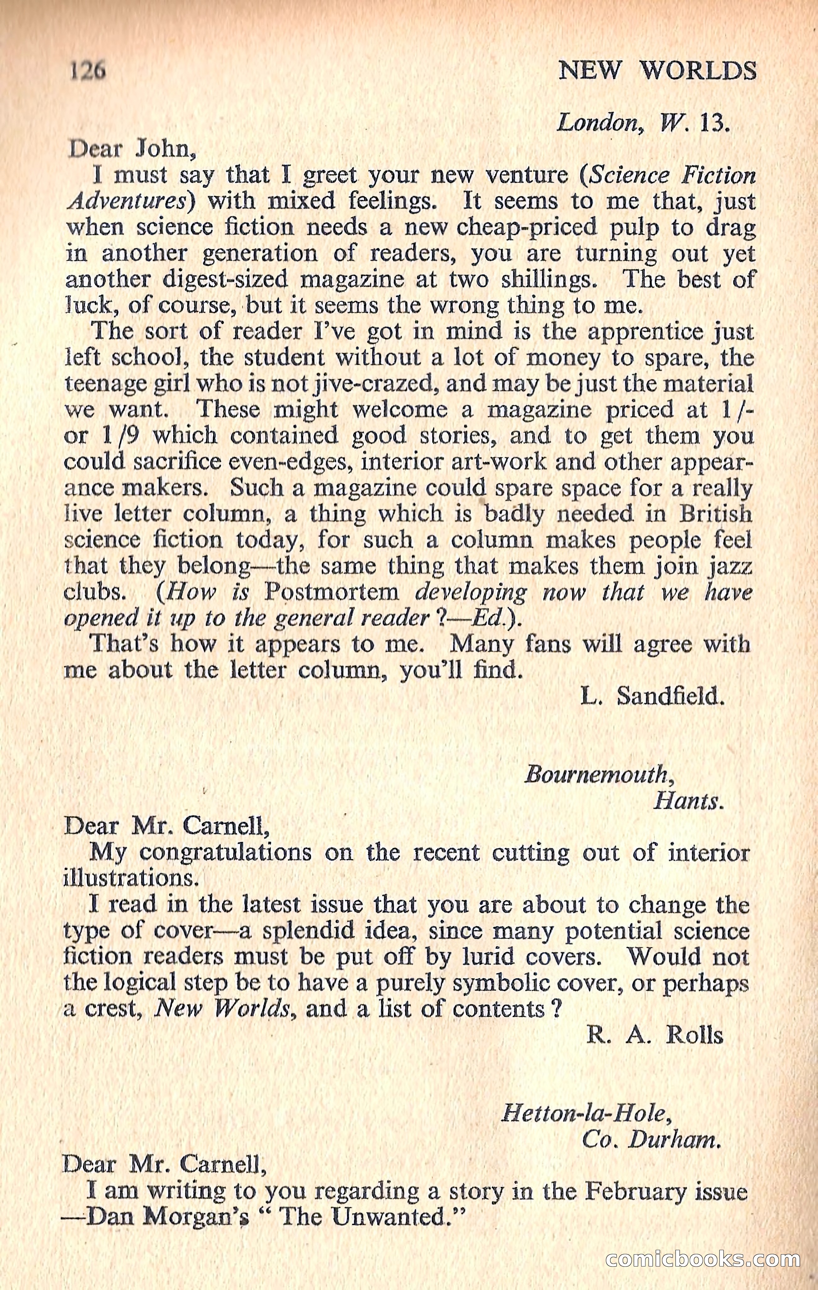 New Worlds Science Fiction No. 70 — page 128 of 132