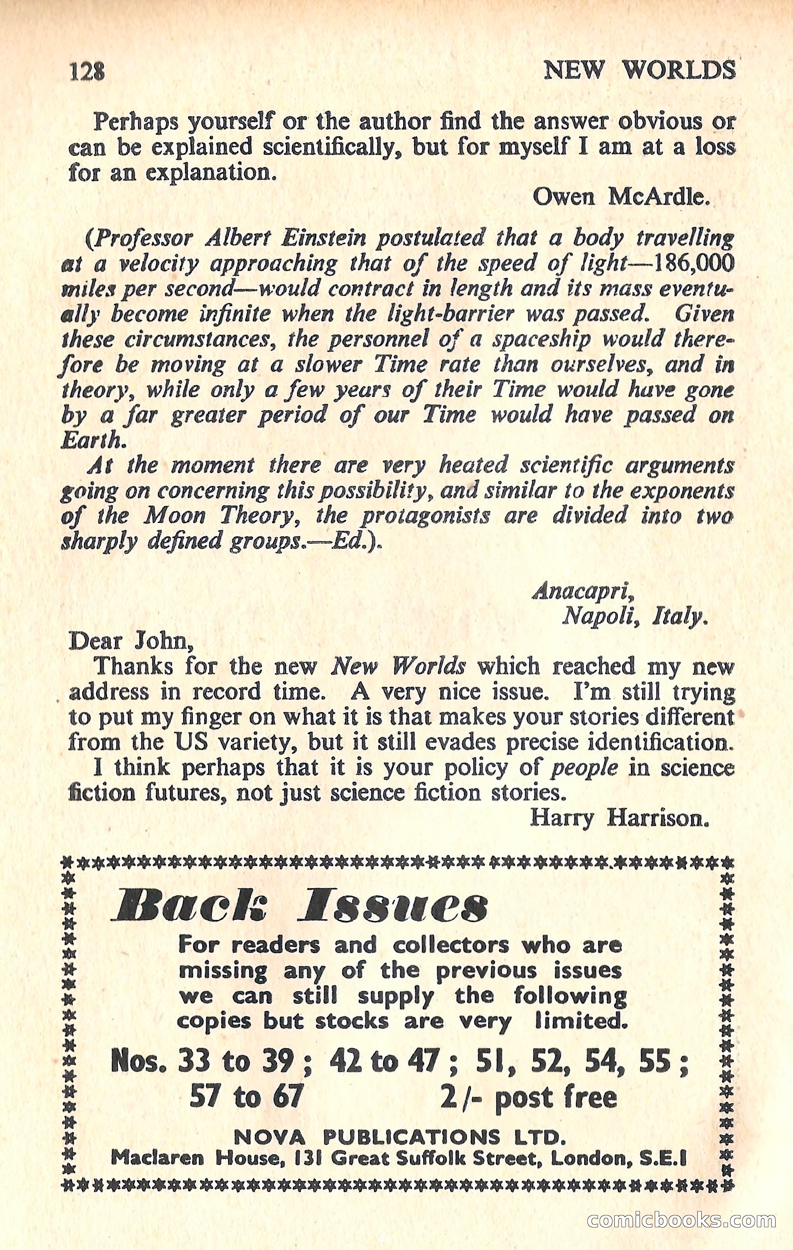 New Worlds Science Fiction No. 70 — page 130 of 132