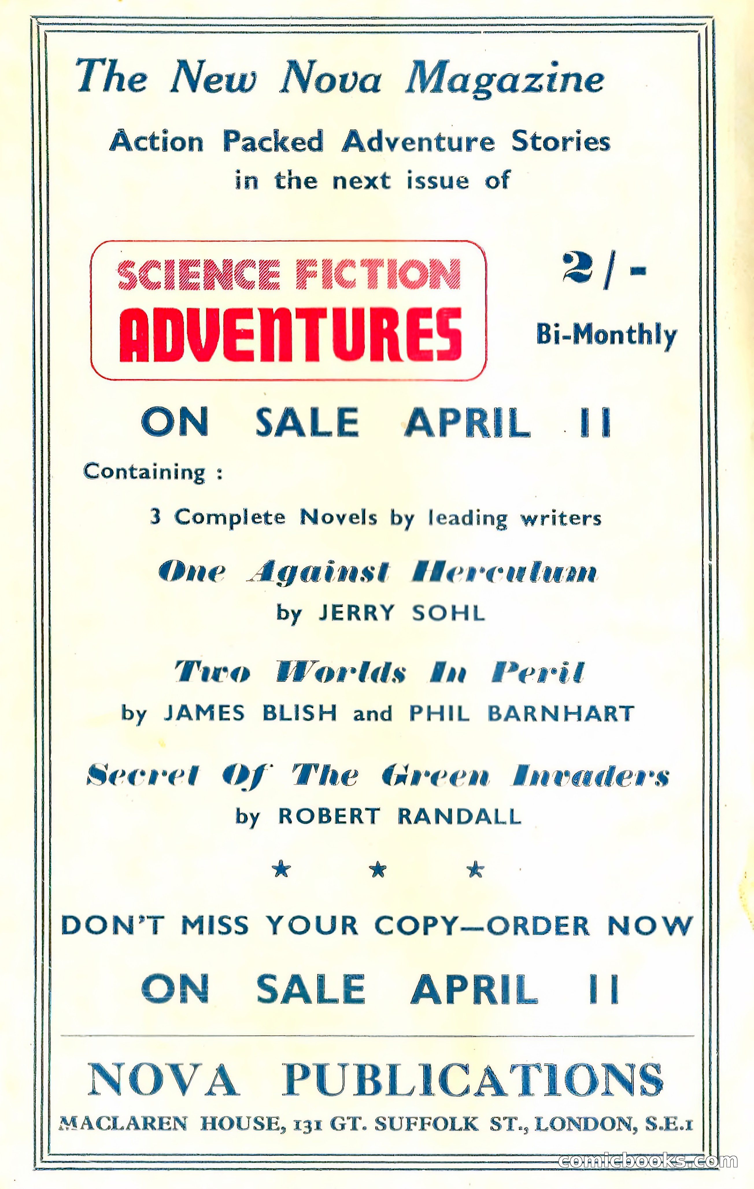 New Worlds Science Fiction No. 70 — page 132 of 132