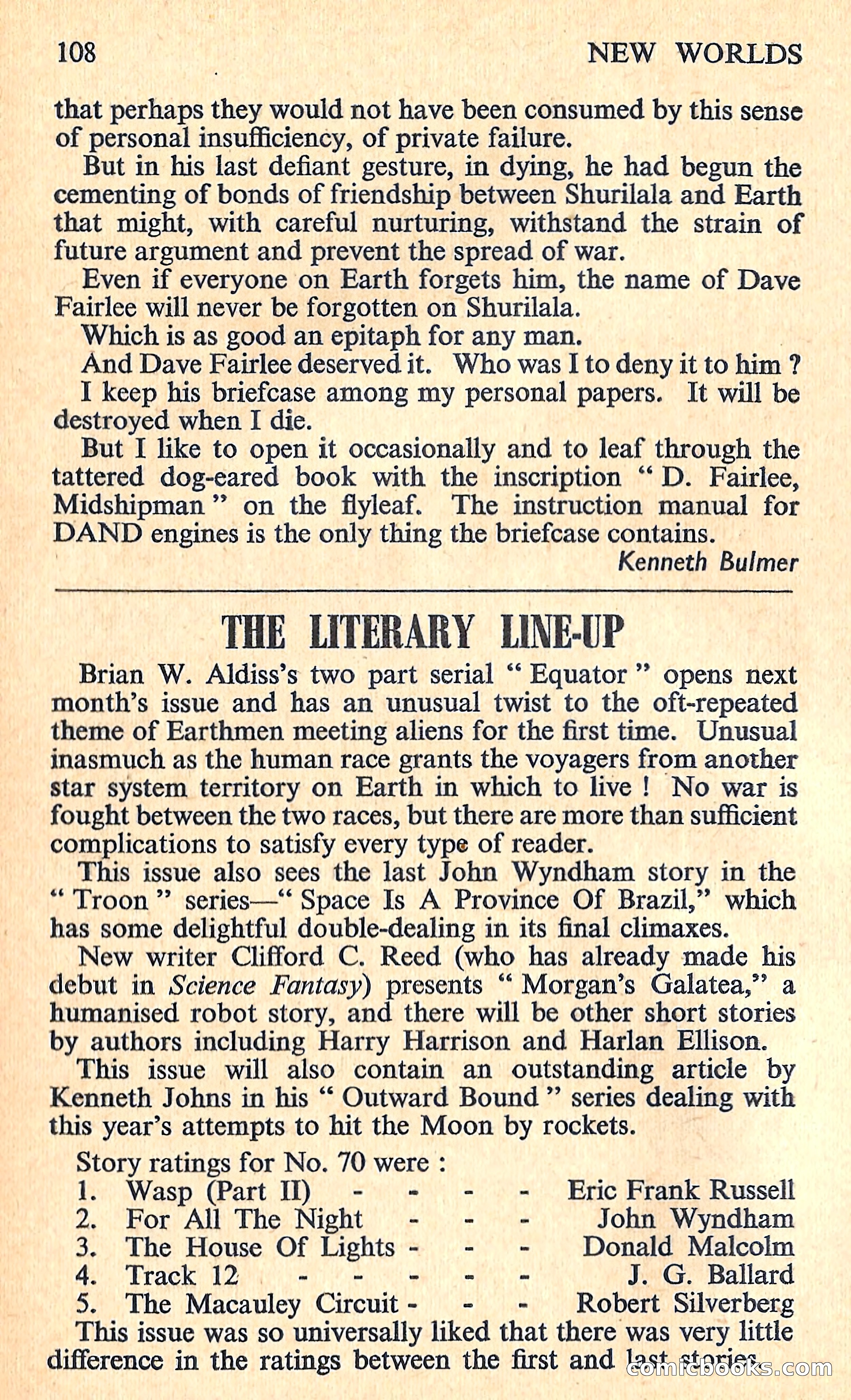 New Worlds Science Fiction, No. 74 — page 110 of 132