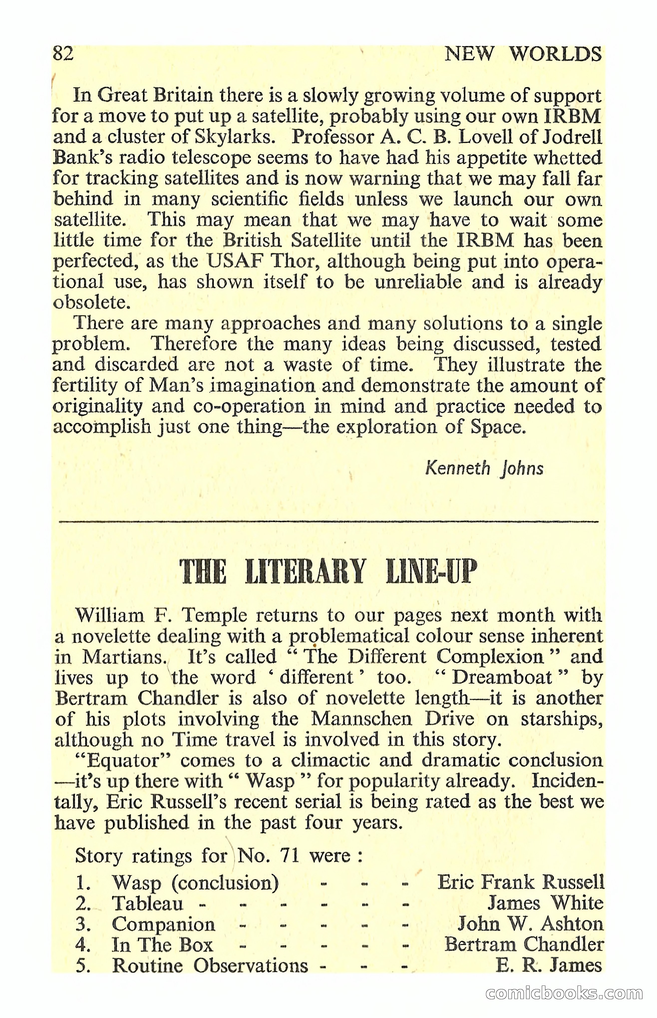 New Worlds Science Fiction No. 75 — page 84 of 132