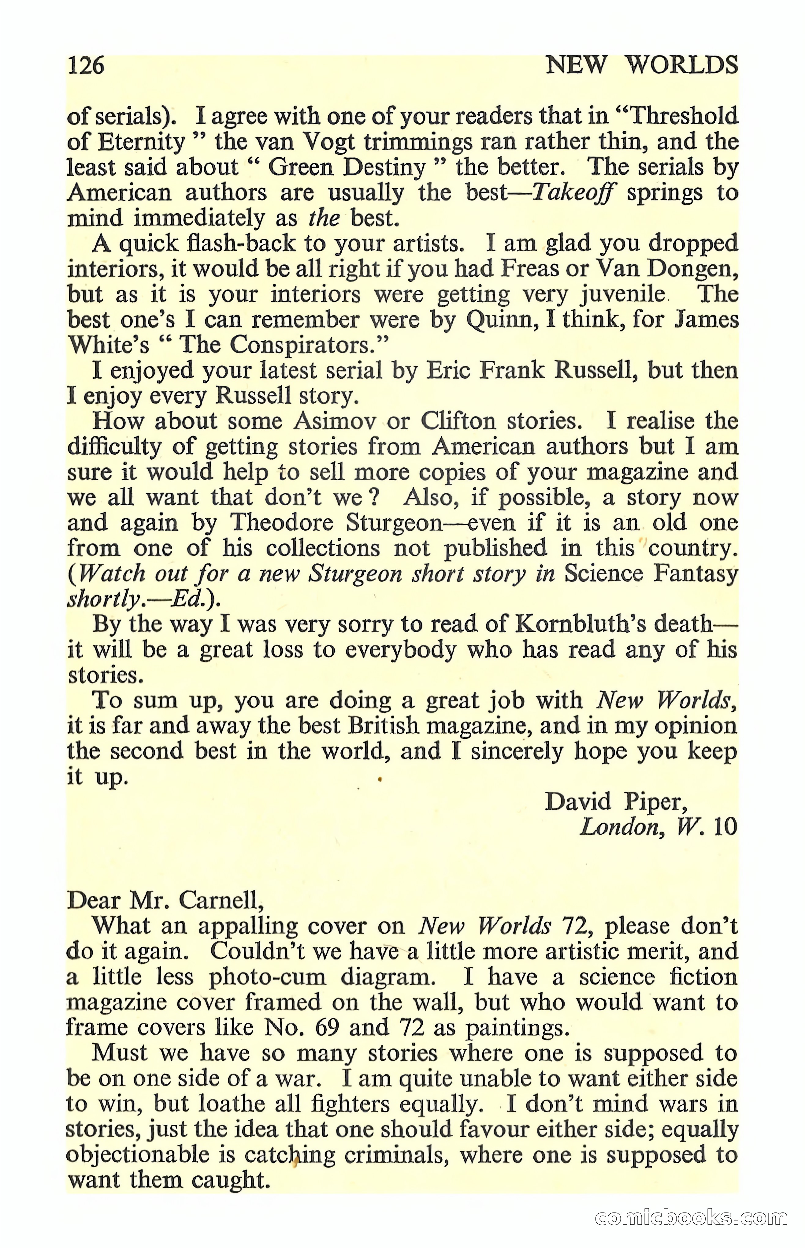 New Worlds Science Fiction No. 75 — page 128 of 132