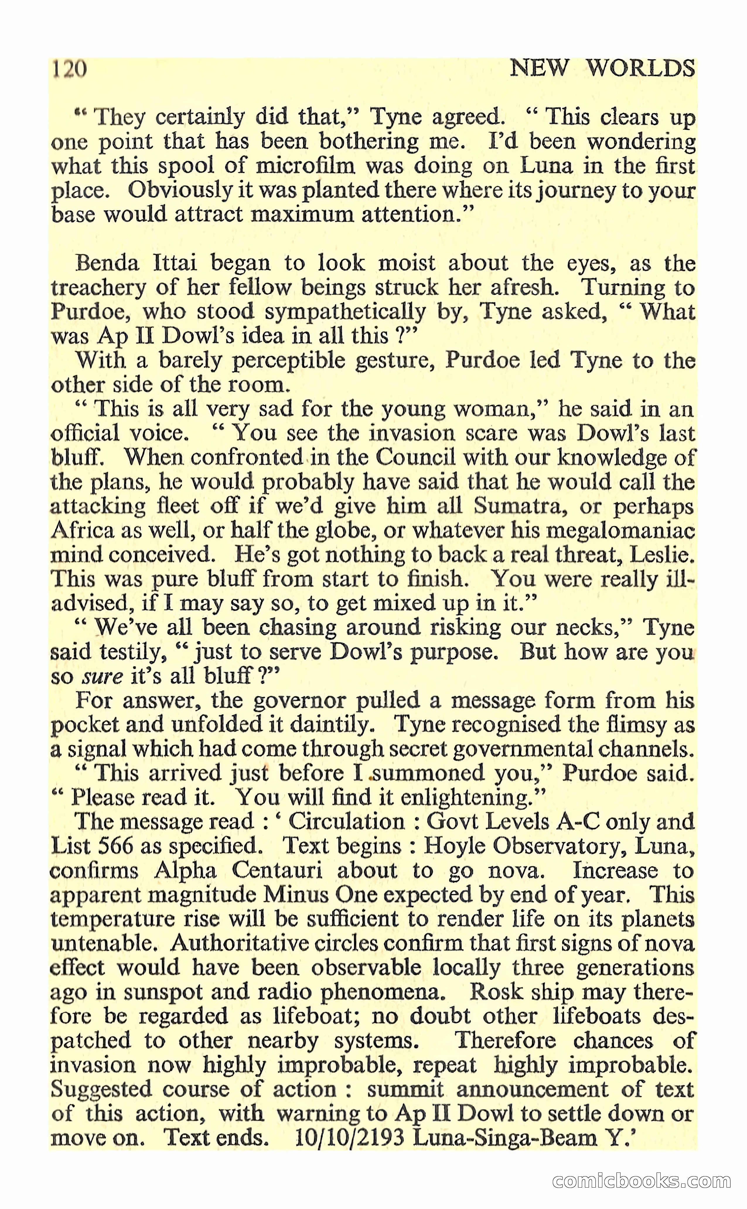 New Worlds Science Fiction, No. 76 — page 122 of 132