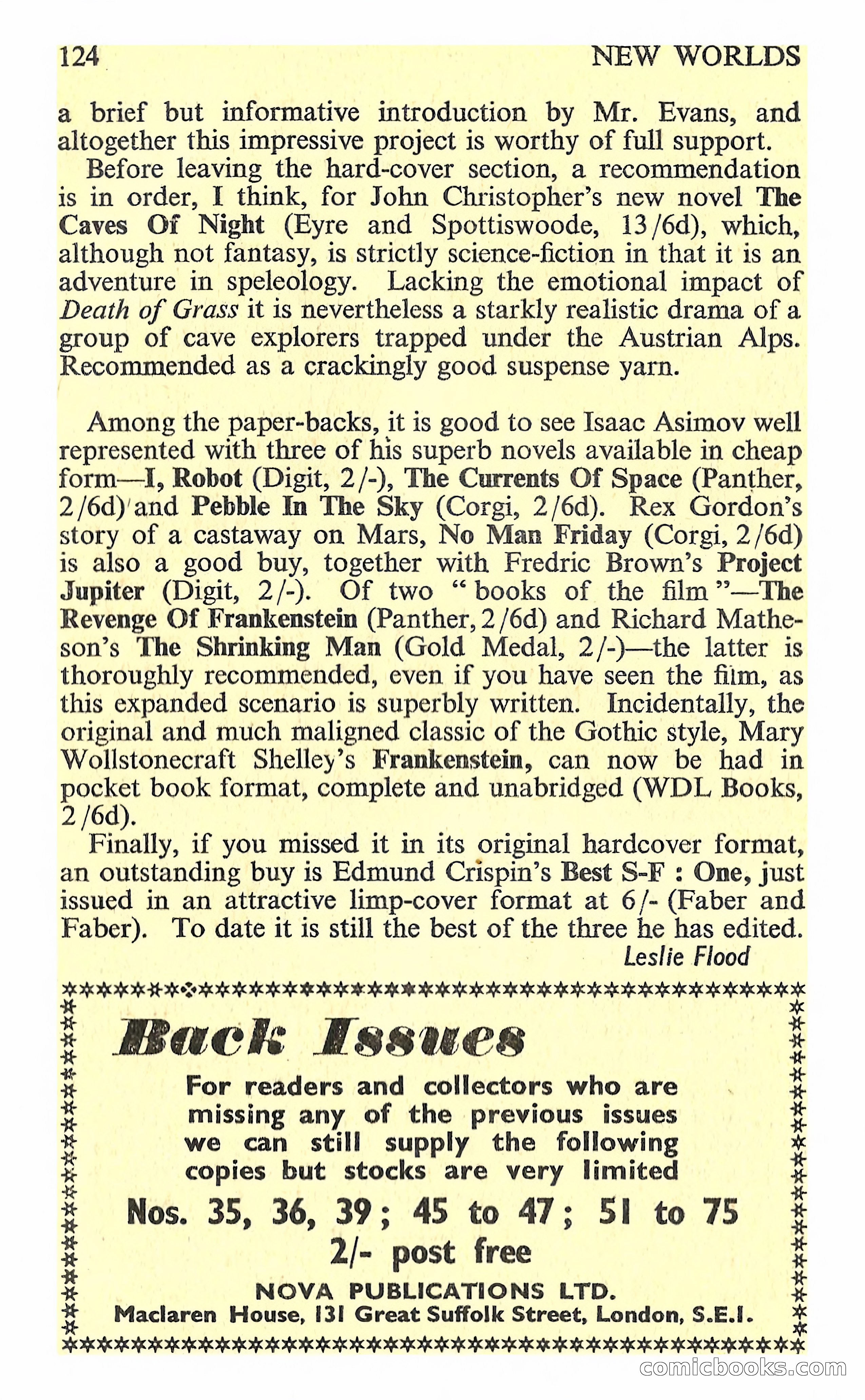 New Worlds Science Fiction, No. 76 — page 126 of 132