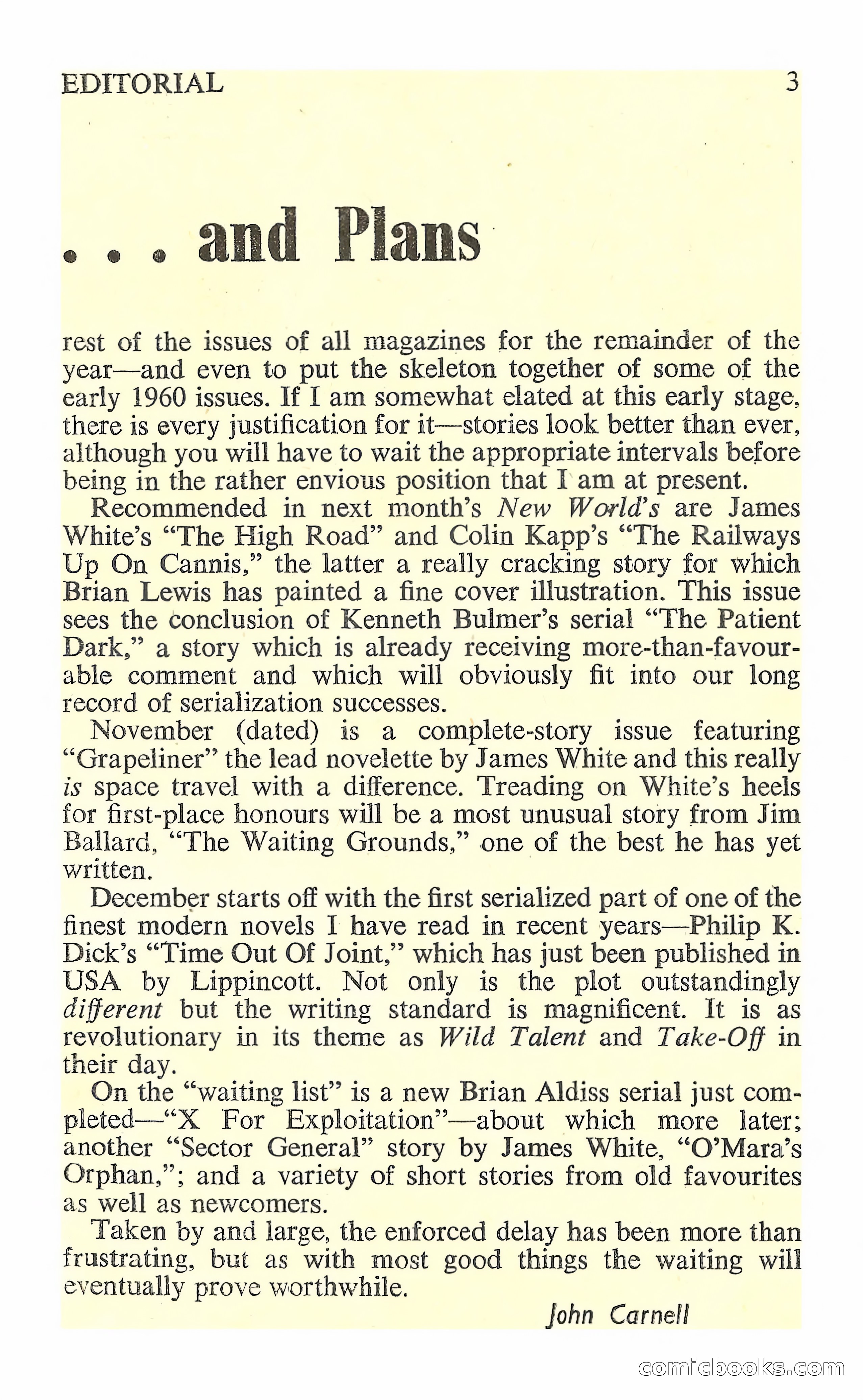 New Worlds Science Fiction No. 86 — page 5 of 116