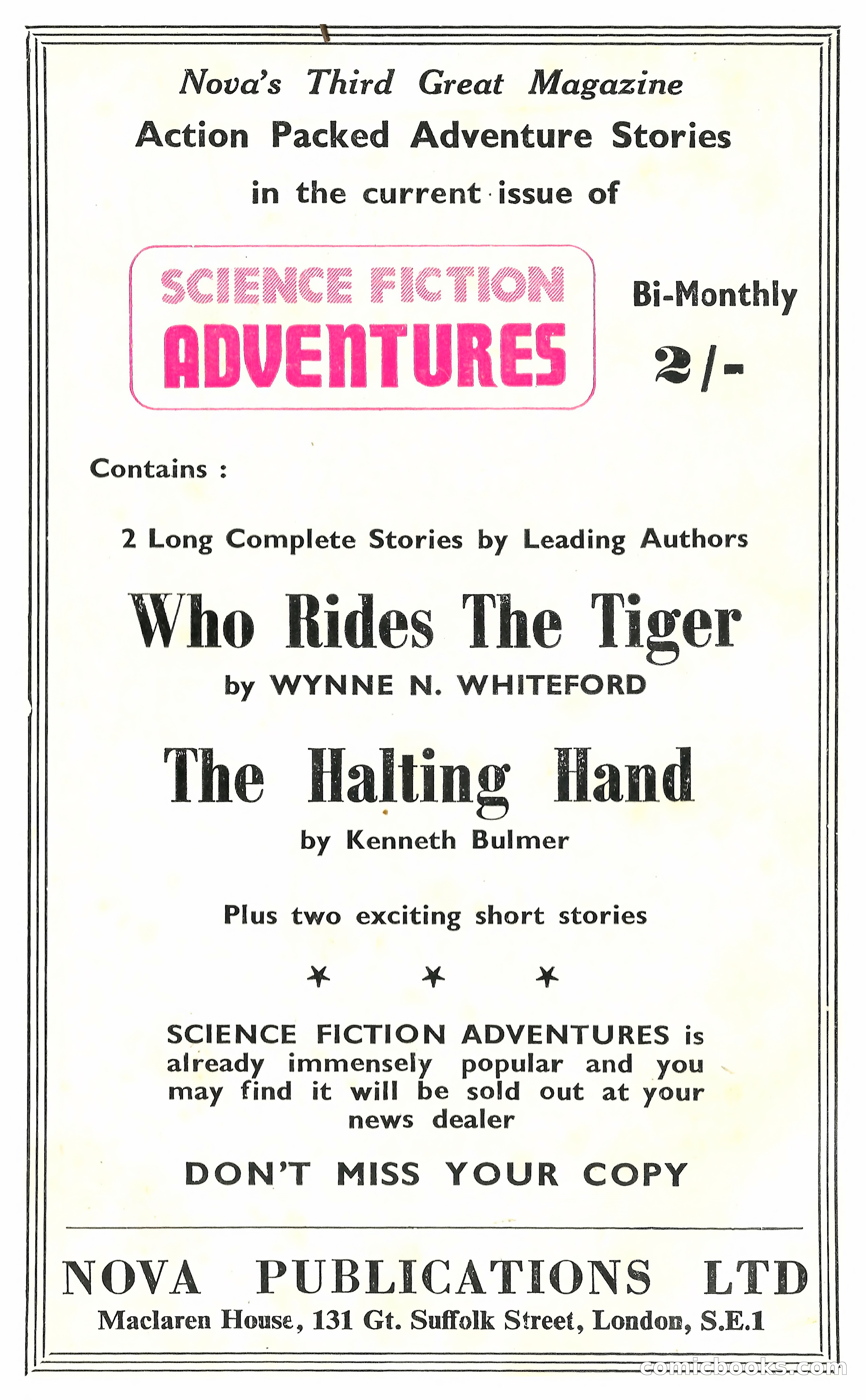 New Worlds Science Fiction No. 90 — page 132 of 132