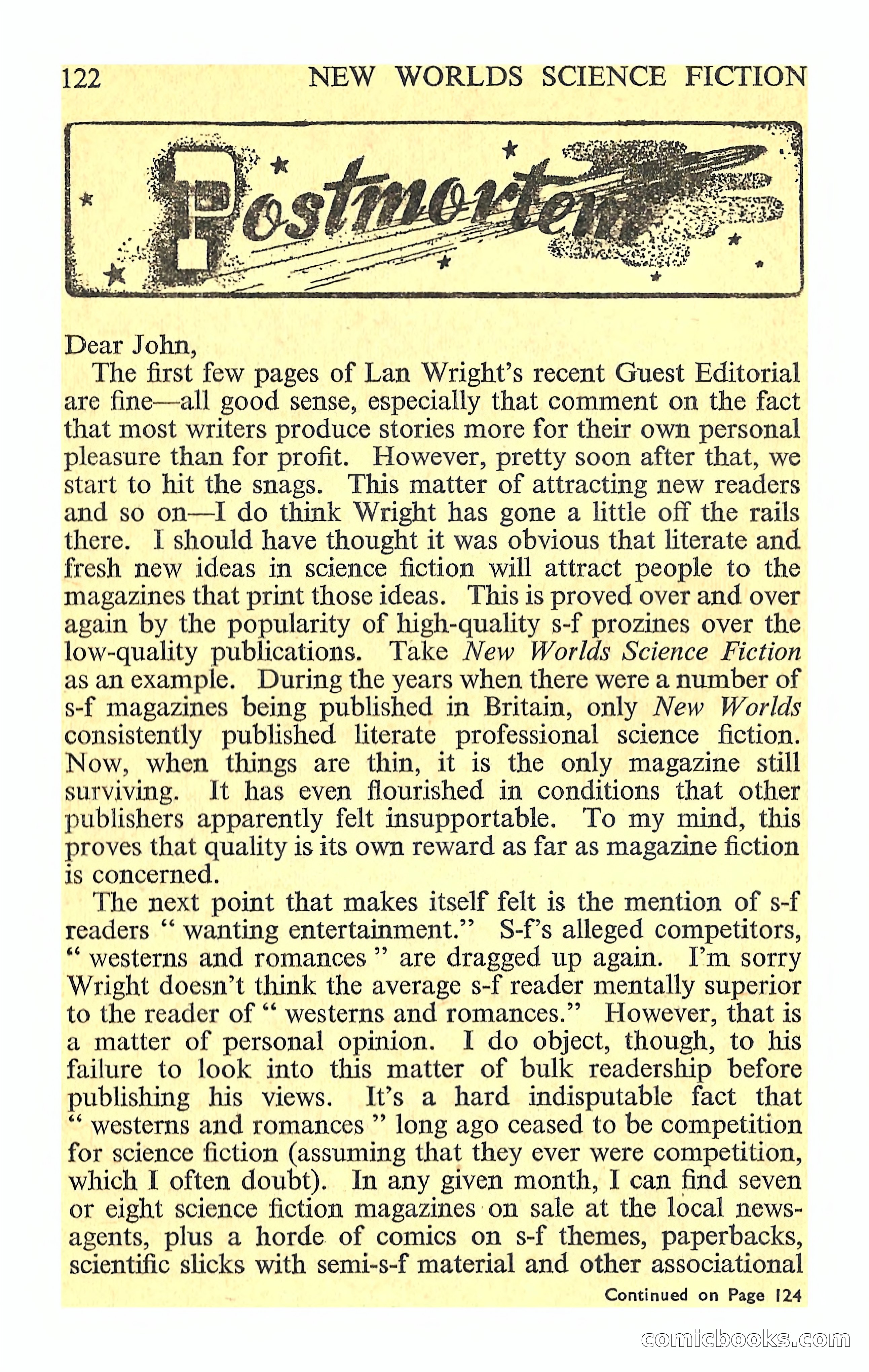 New Worlds Science Fiction, Volume 44, No. 130 — page 124 of 132