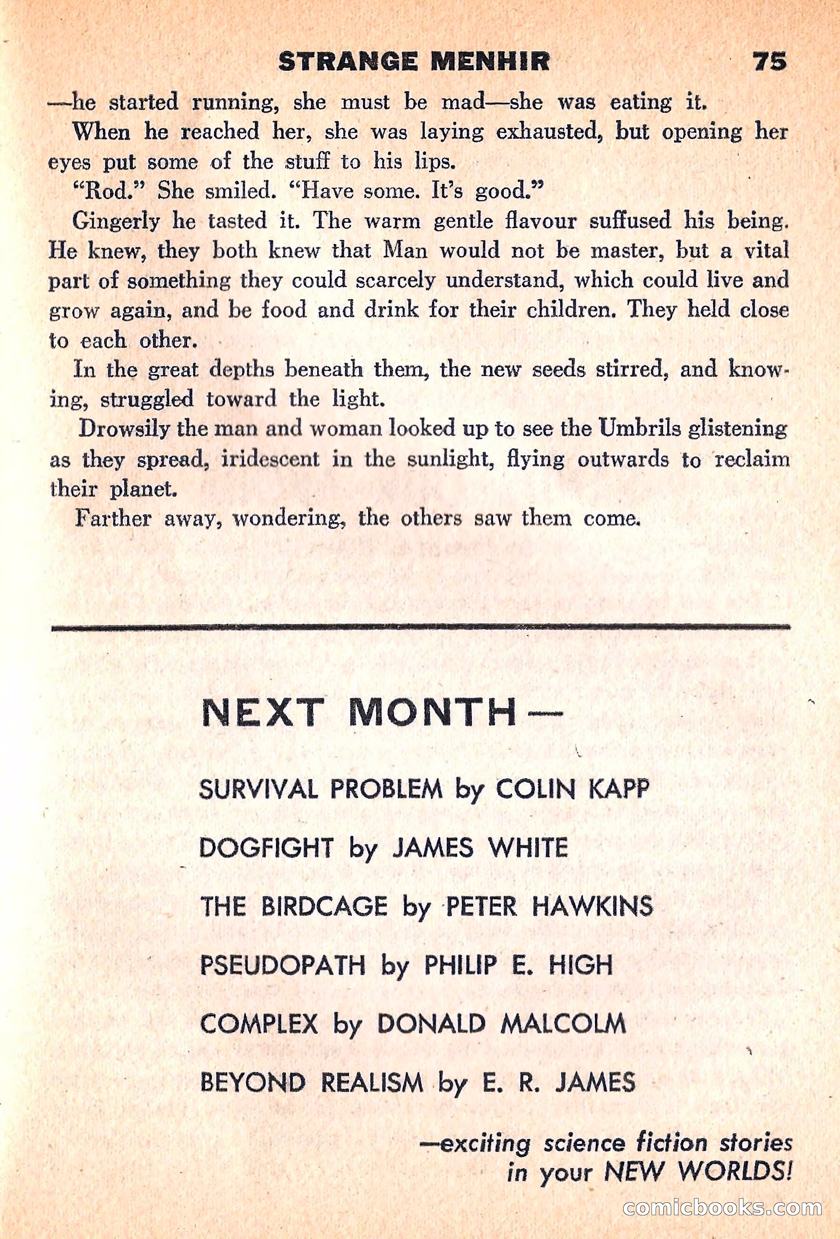 New Worlds Science Fiction, March 1960 — page 77 of 132