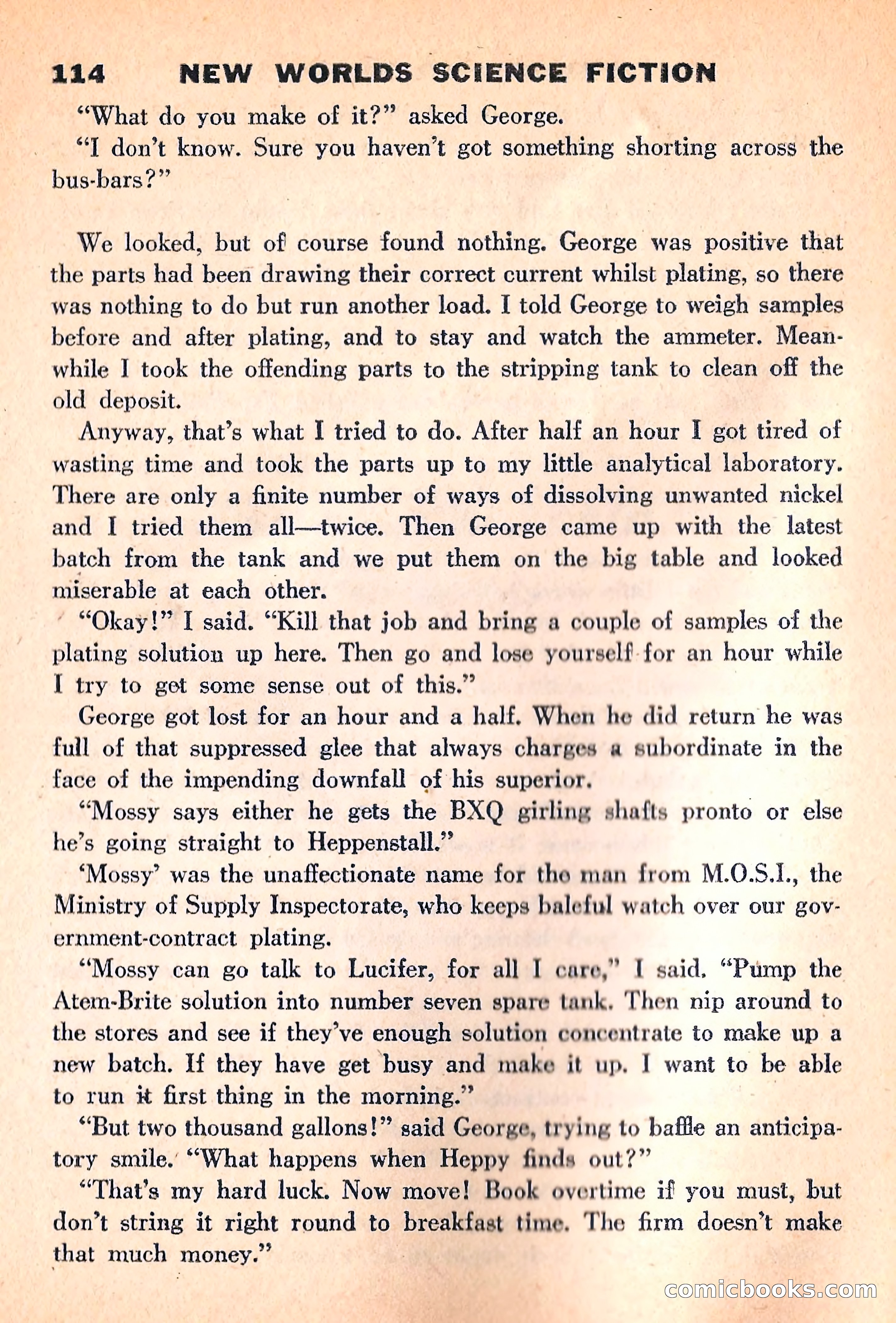 New Worlds Science Fiction, March 1960 — page 116 of 132