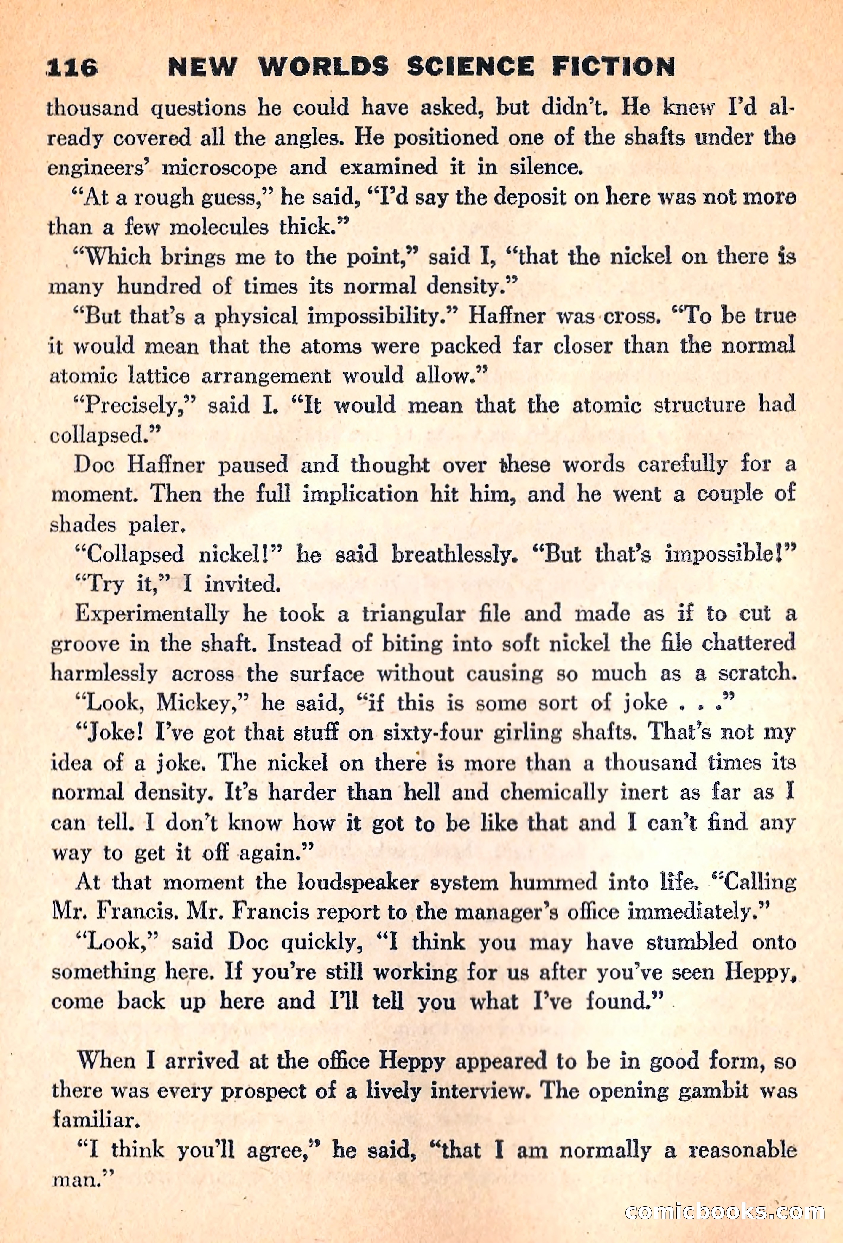 New Worlds Science Fiction, March 1960 — page 118 of 132