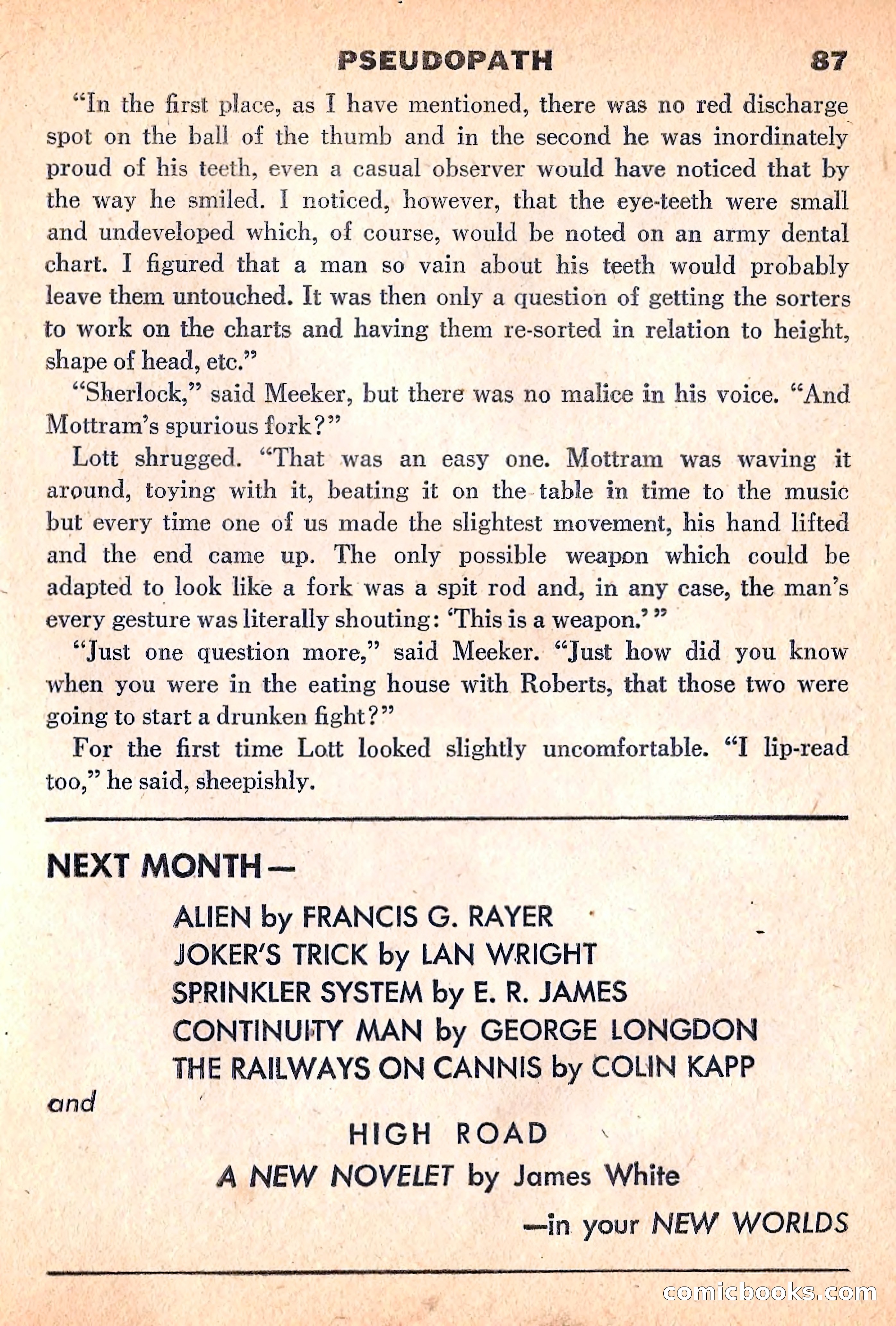New Worlds Science Fiction, April 1960 — page 89 of 132