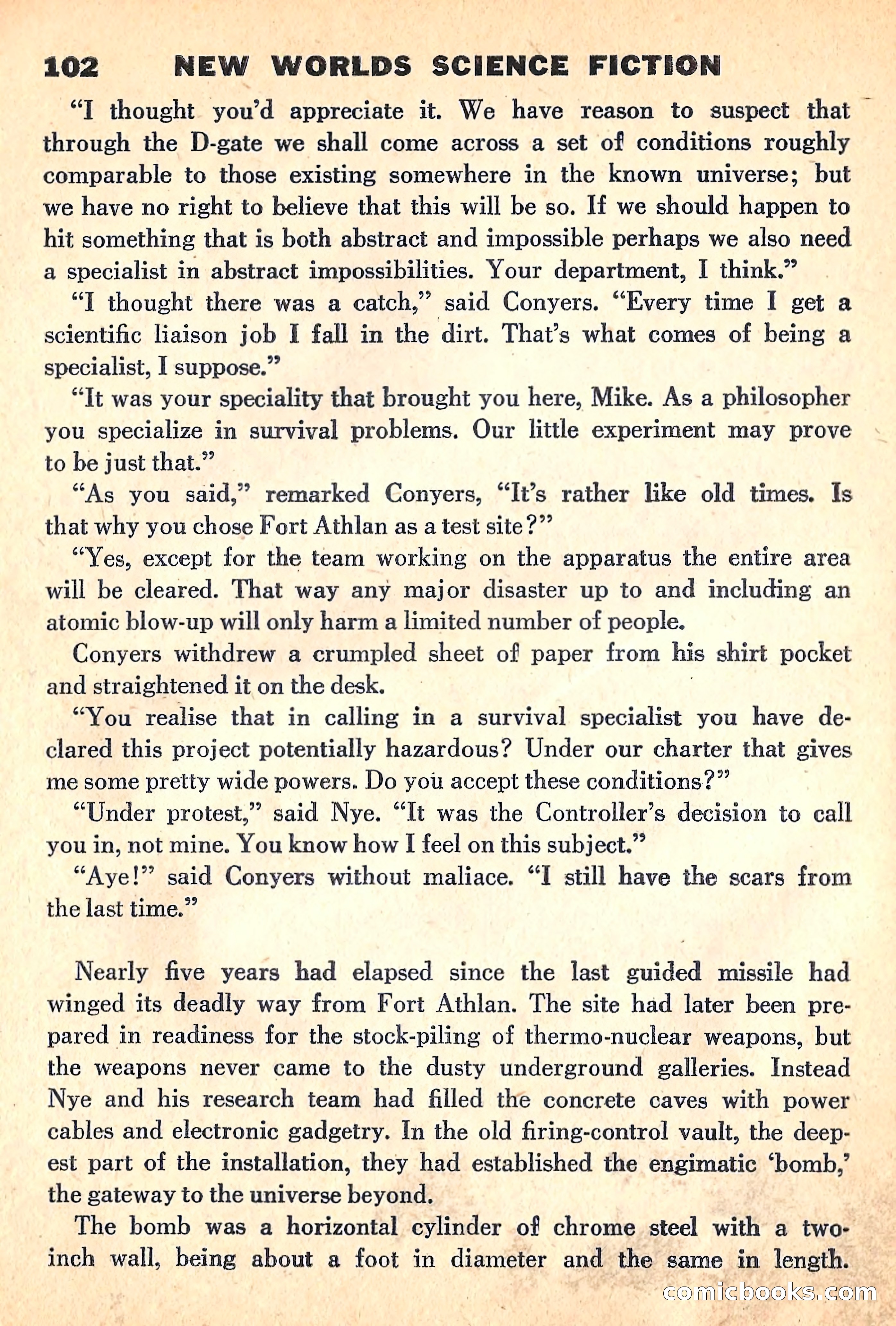 New Worlds Science Fiction, April 1960 — page 104 of 132