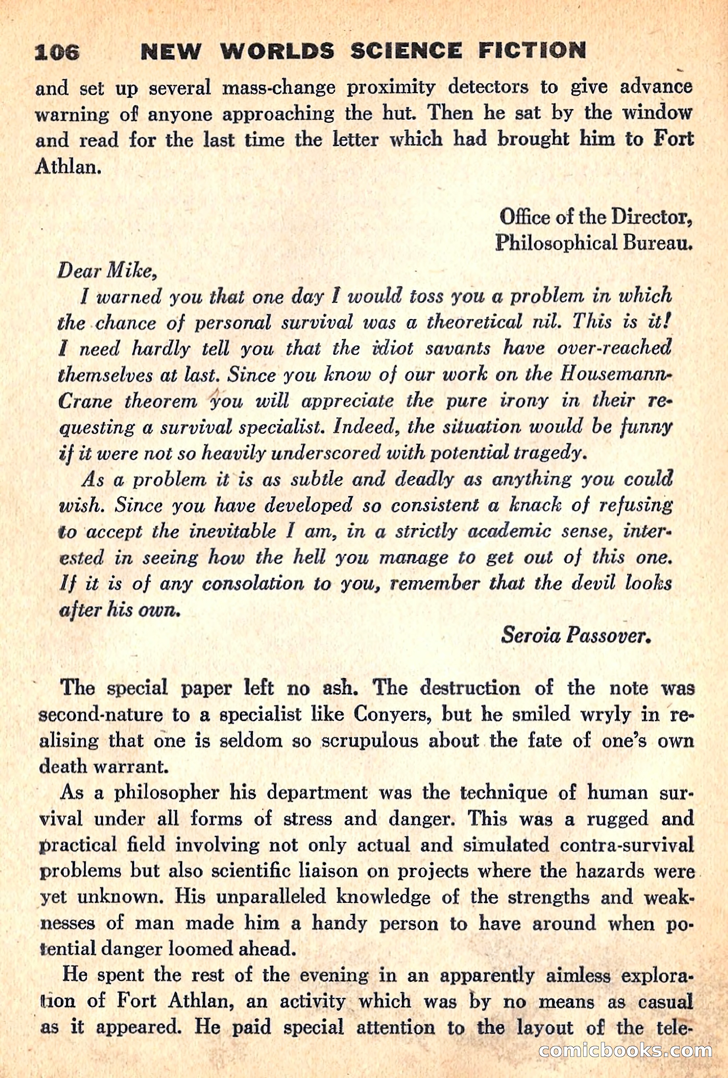 New Worlds Science Fiction, April 1960 — page 108 of 132