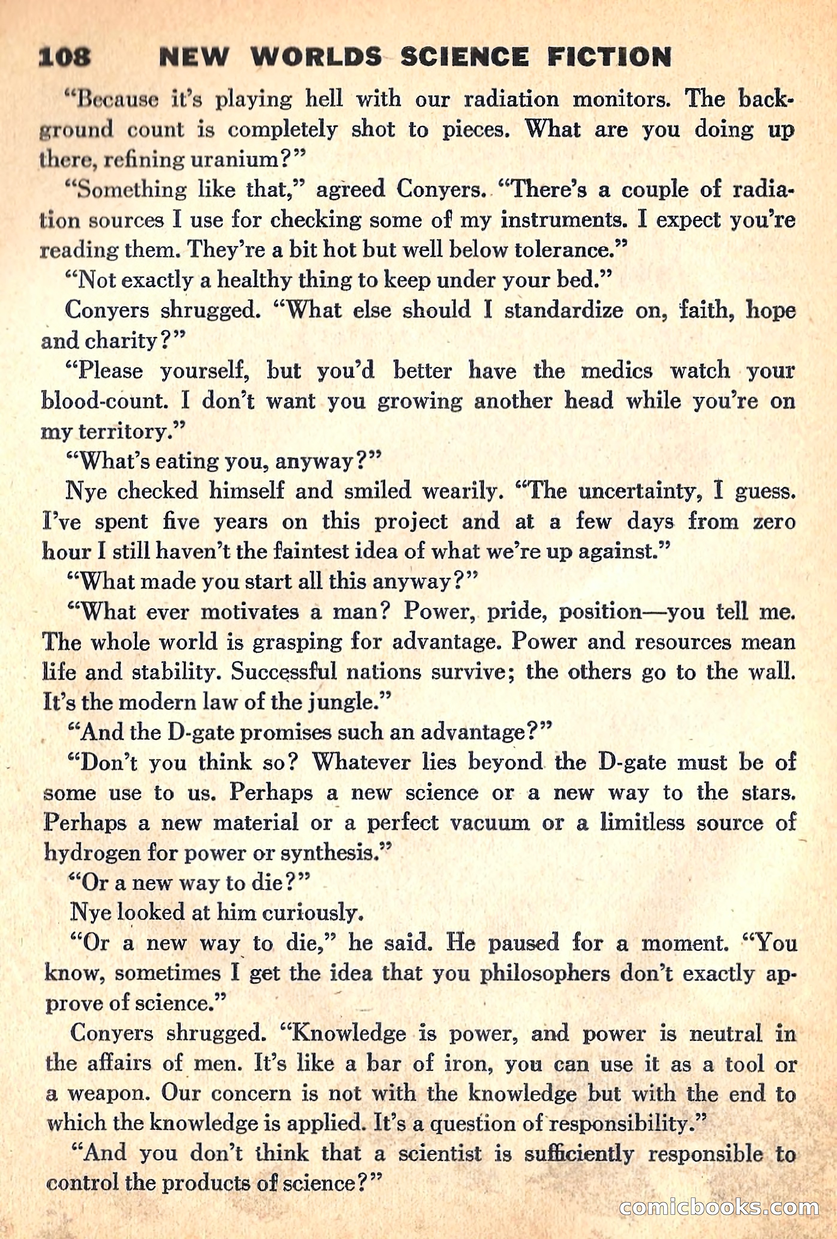New Worlds Science Fiction, April 1960 — page 110 of 132