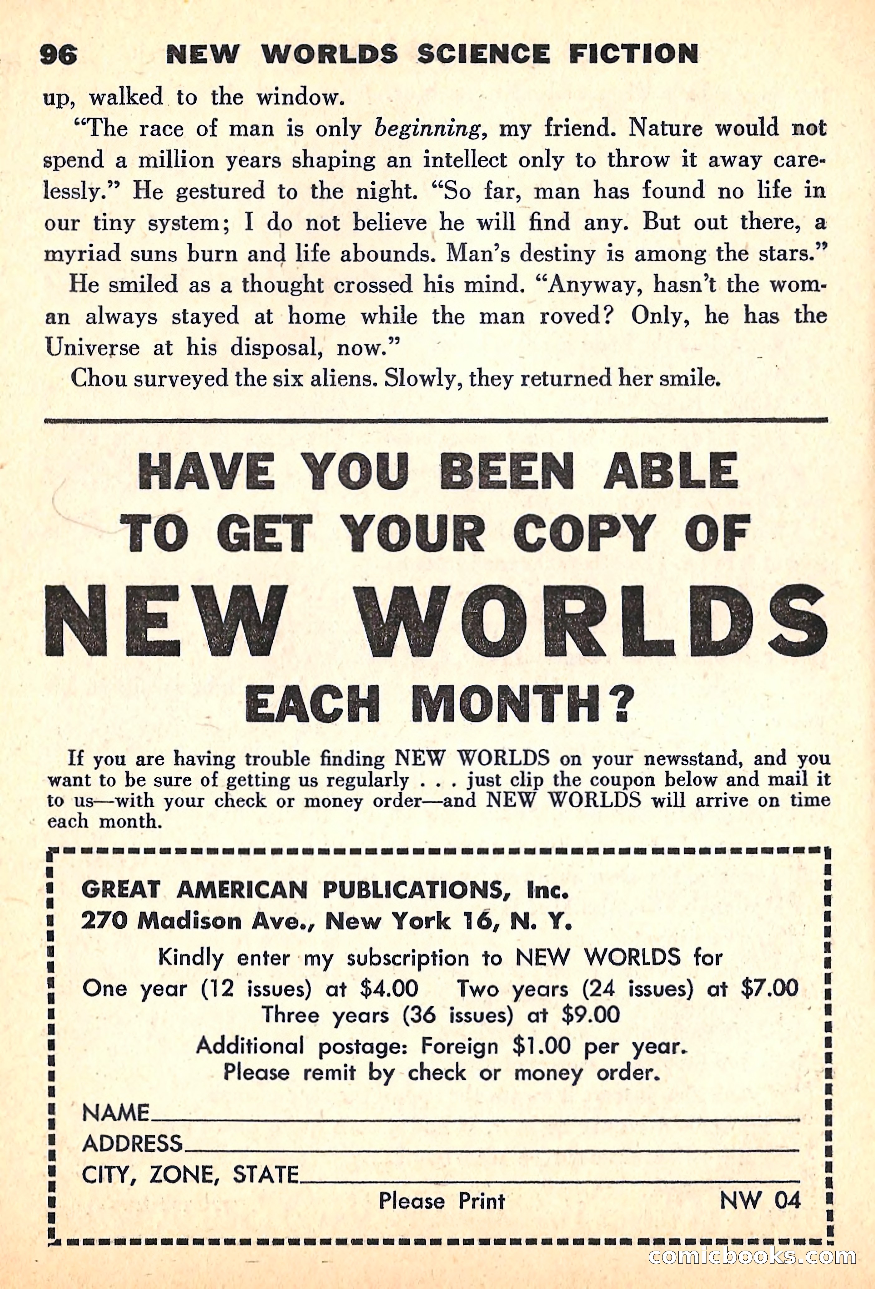 New Worlds Science Fiction, June 1960 — page 98 of 132