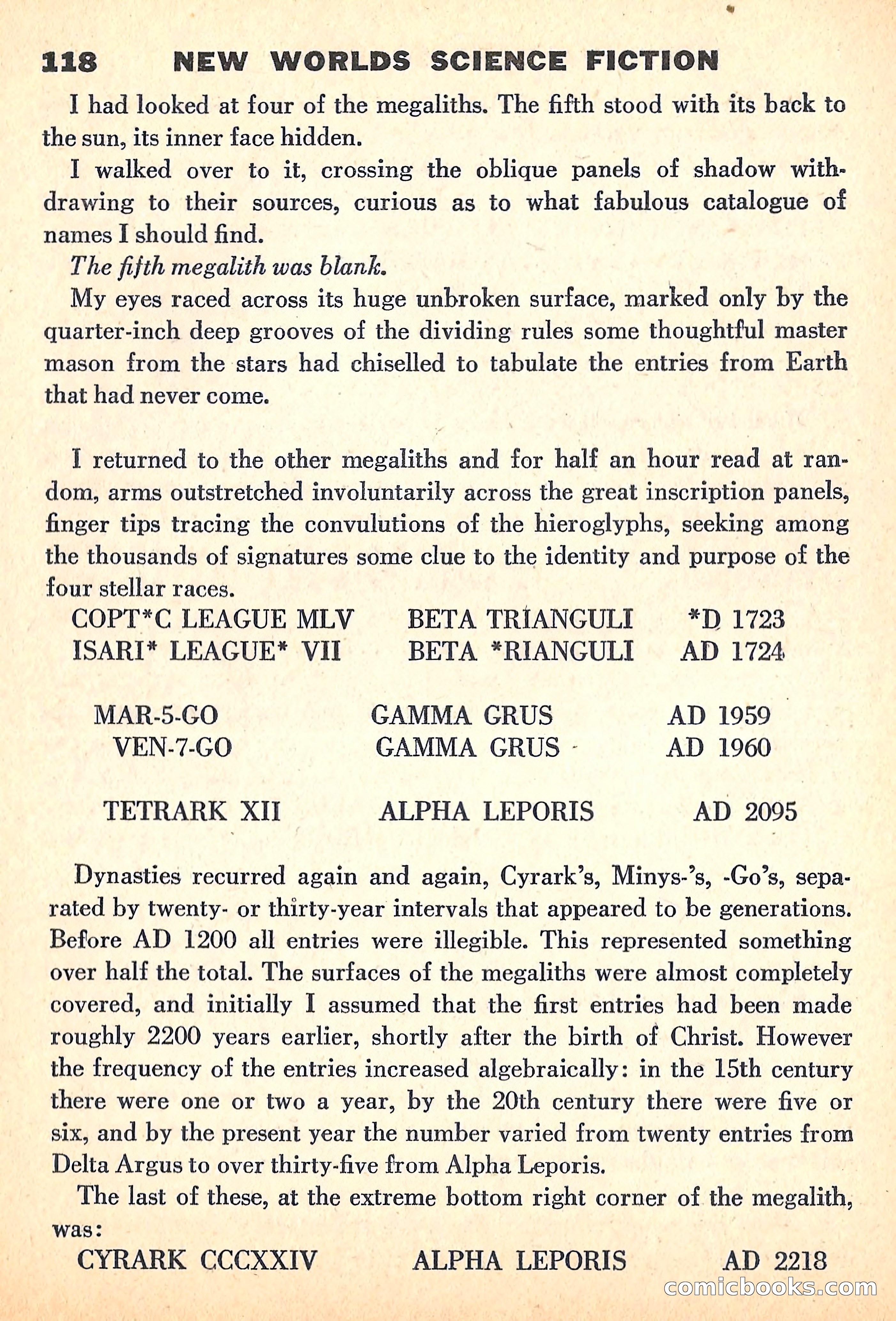 New Worlds Science Fiction, June 1960 — page 120 of 132