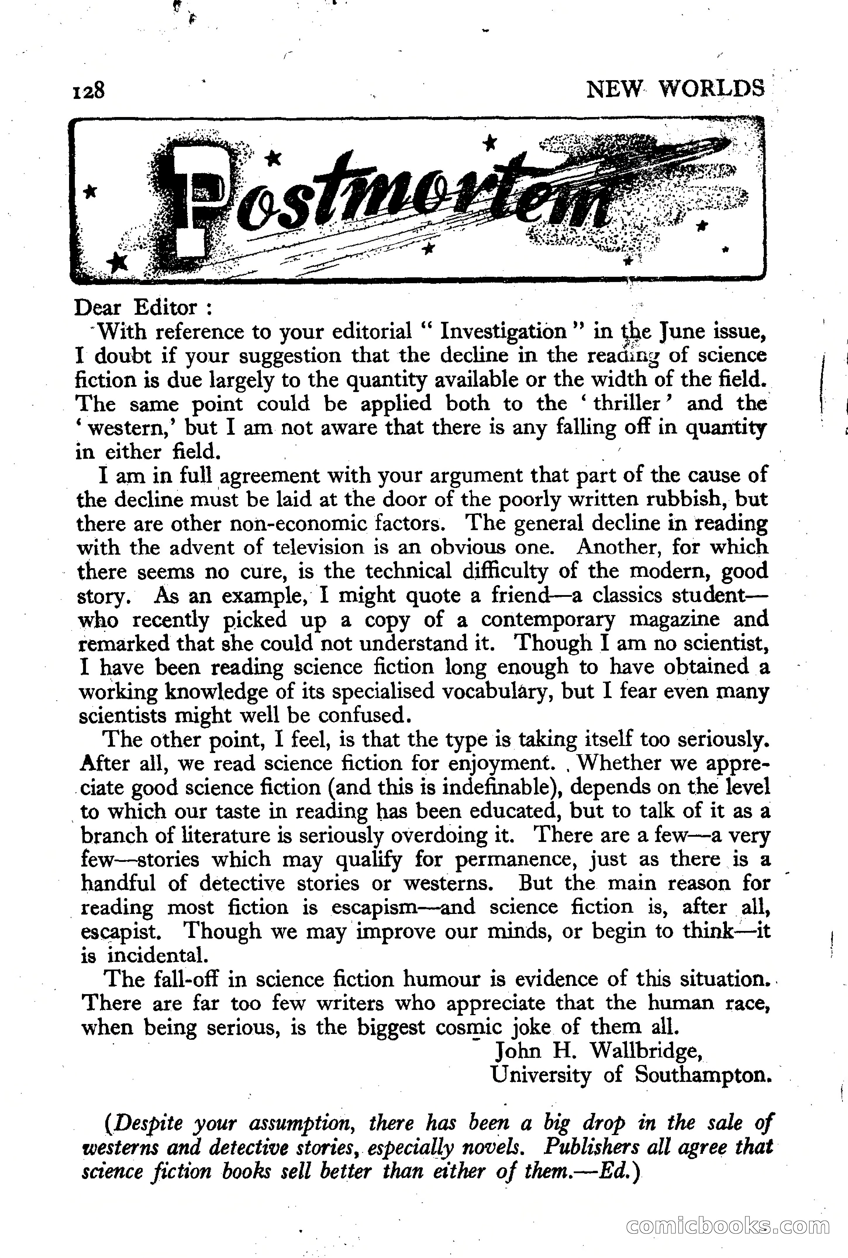 New Worlds Science Fiction No. 25 — page 130 of 132