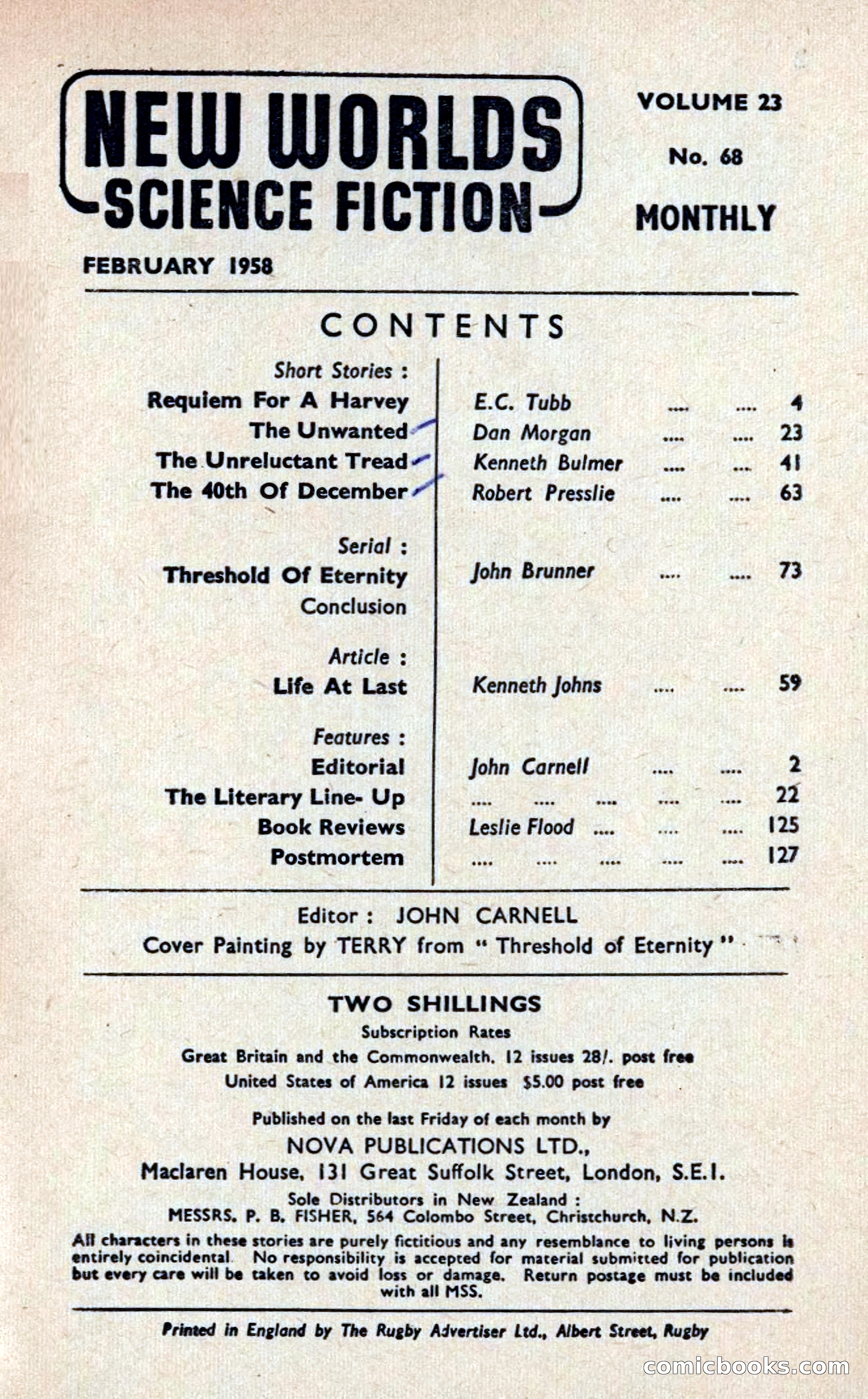 New Worlds Science Fiction No. 68, Volume 23 — page 3 of 132