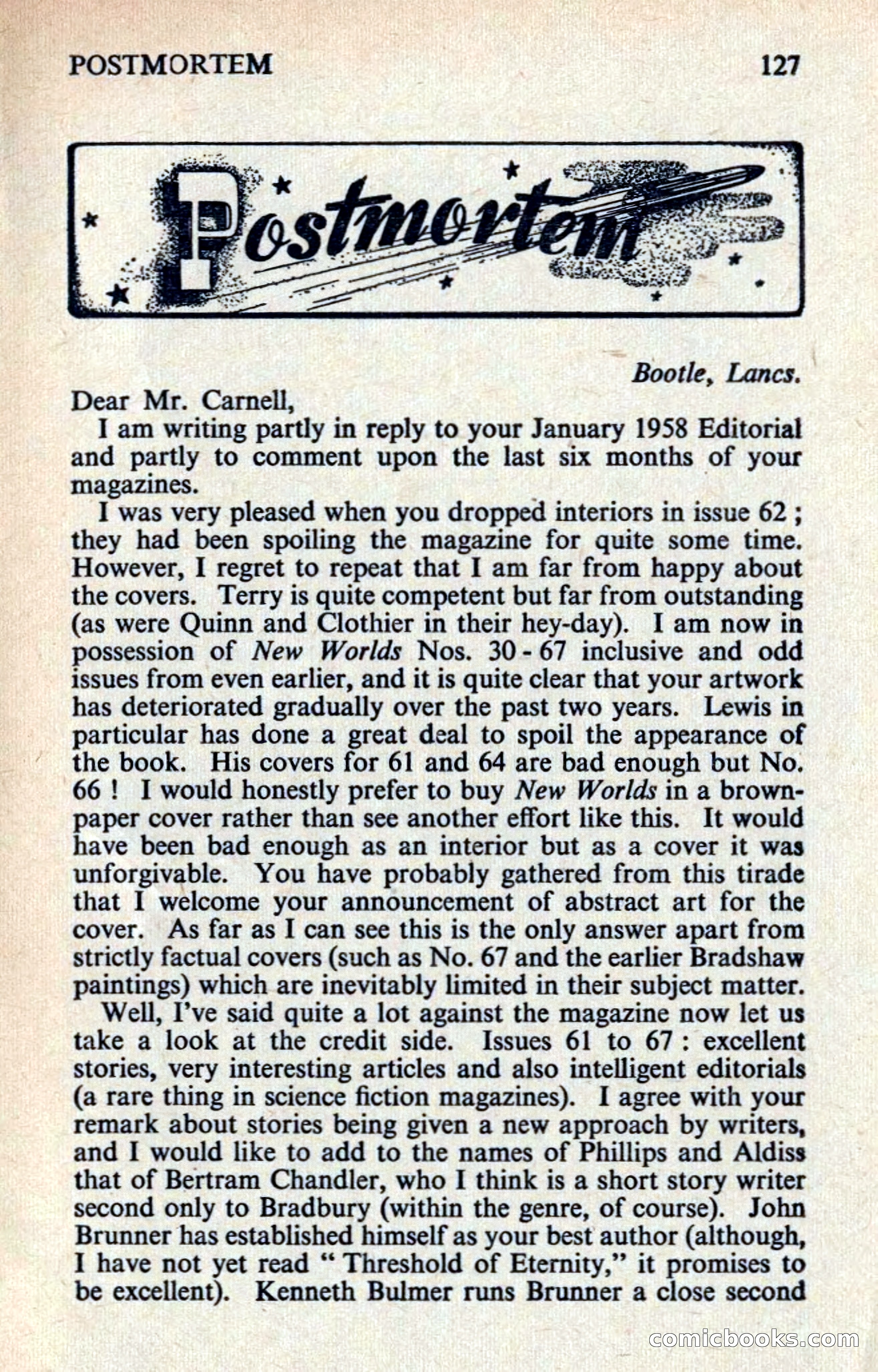 New Worlds Science Fiction No. 68, Volume 23 — page 129 of 132