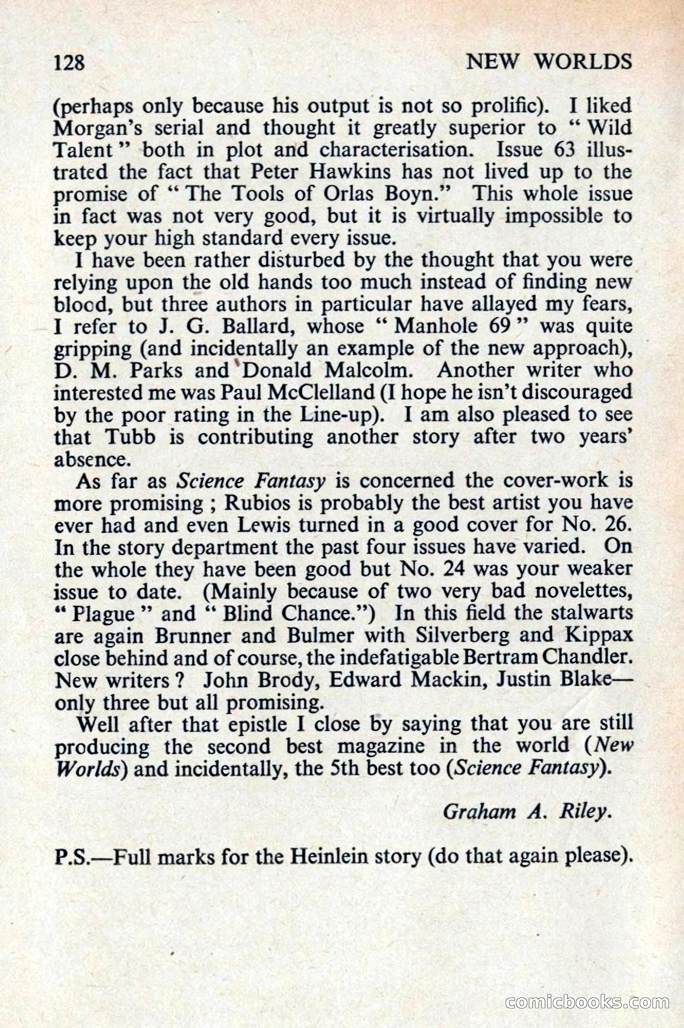 New Worlds Science Fiction No. 68, Volume 23 — page 130 of 132