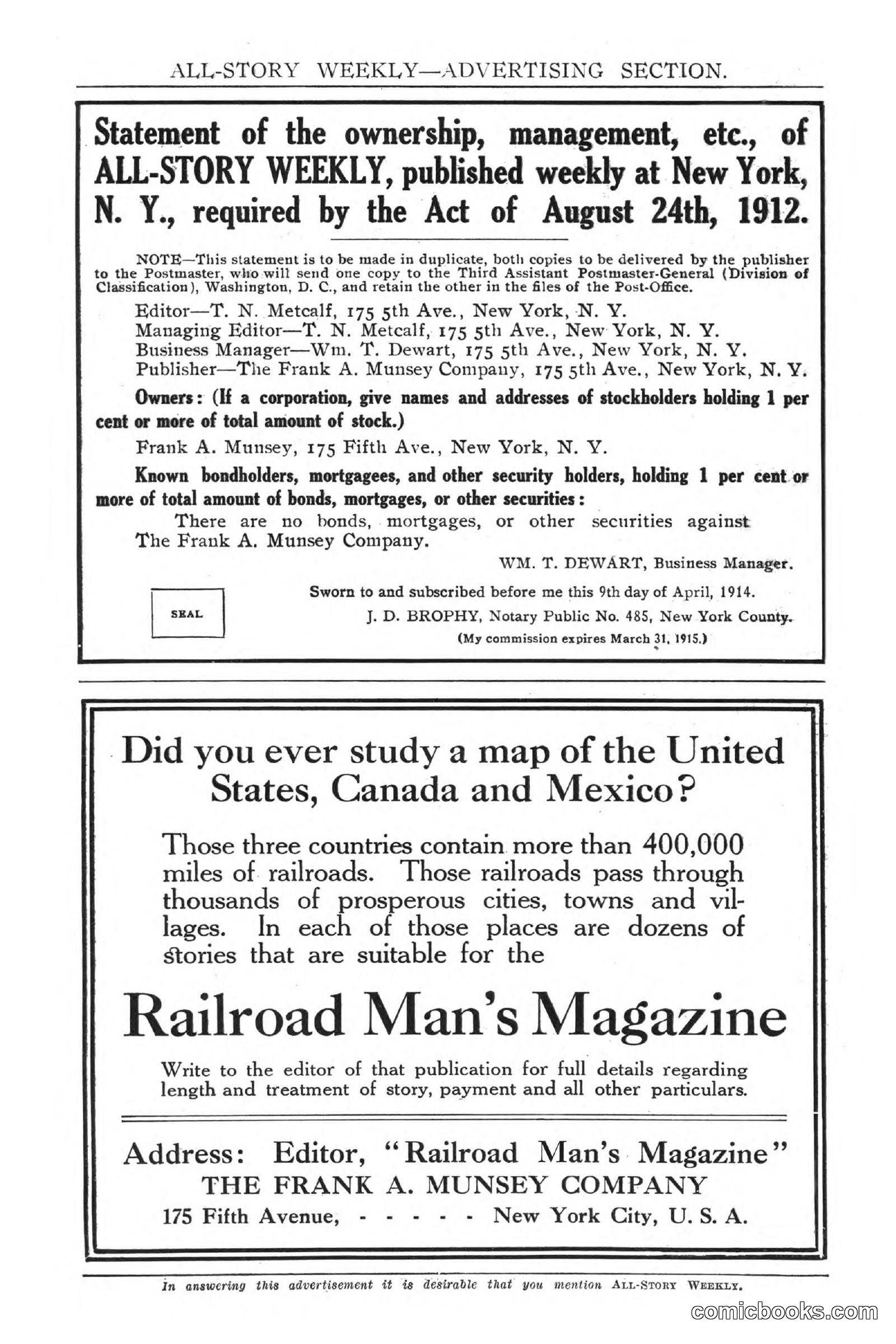 All Story Magazine, May 2, 1914 — page 8 of 276
