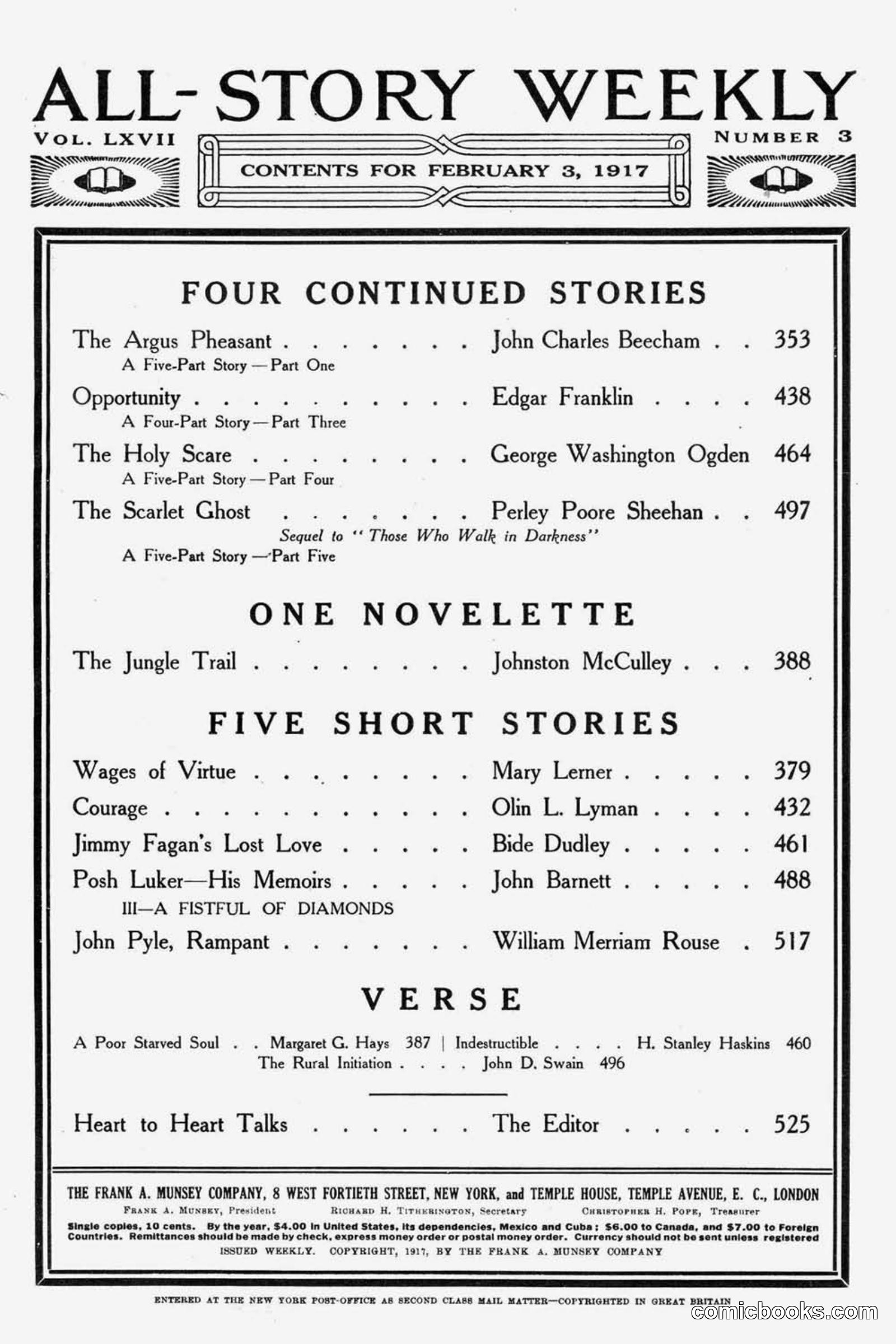 All Story Magazine, February 3, 1917 — page 5 of 196