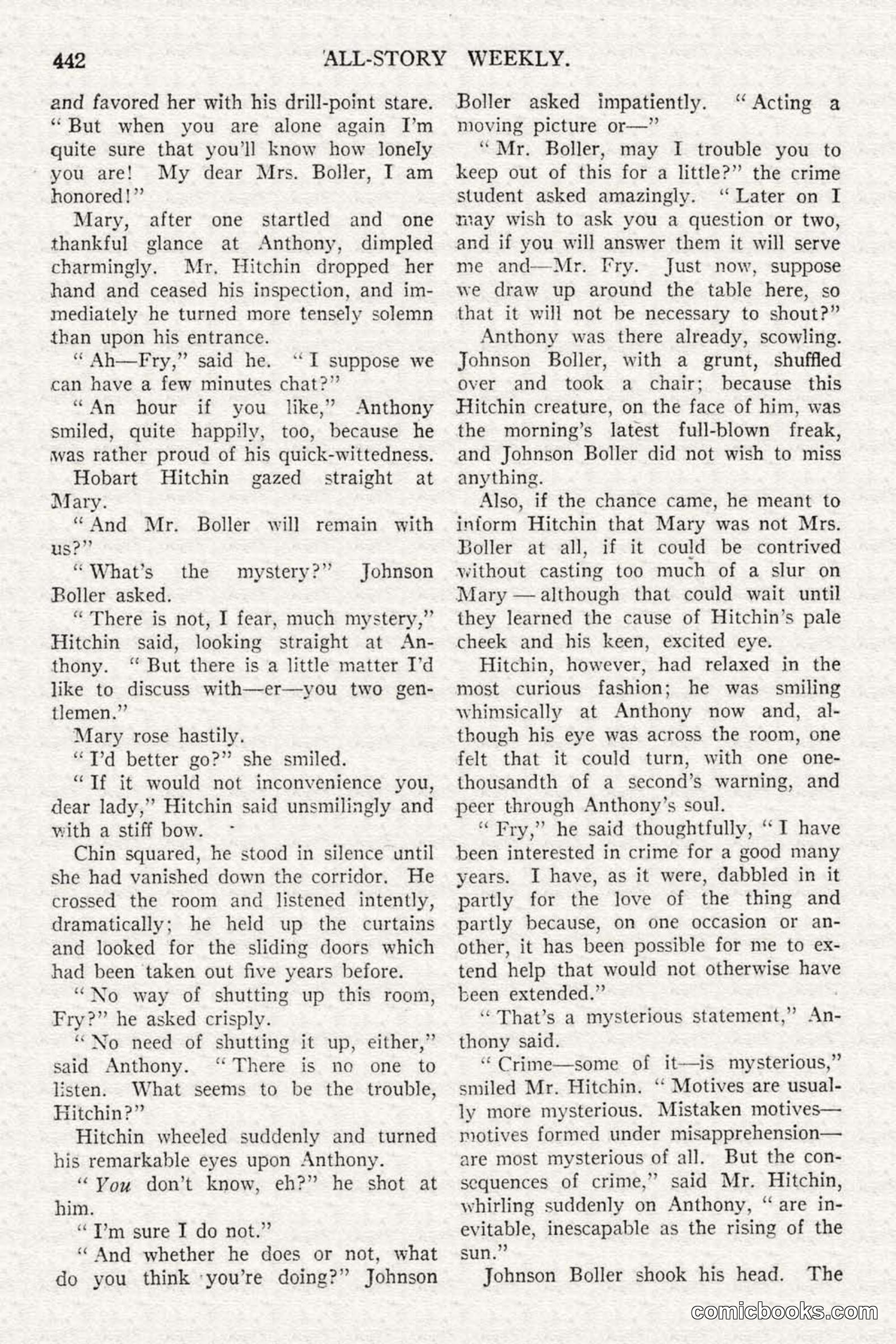 All Story Magazine, February 3, 1917 — page 100 of 196