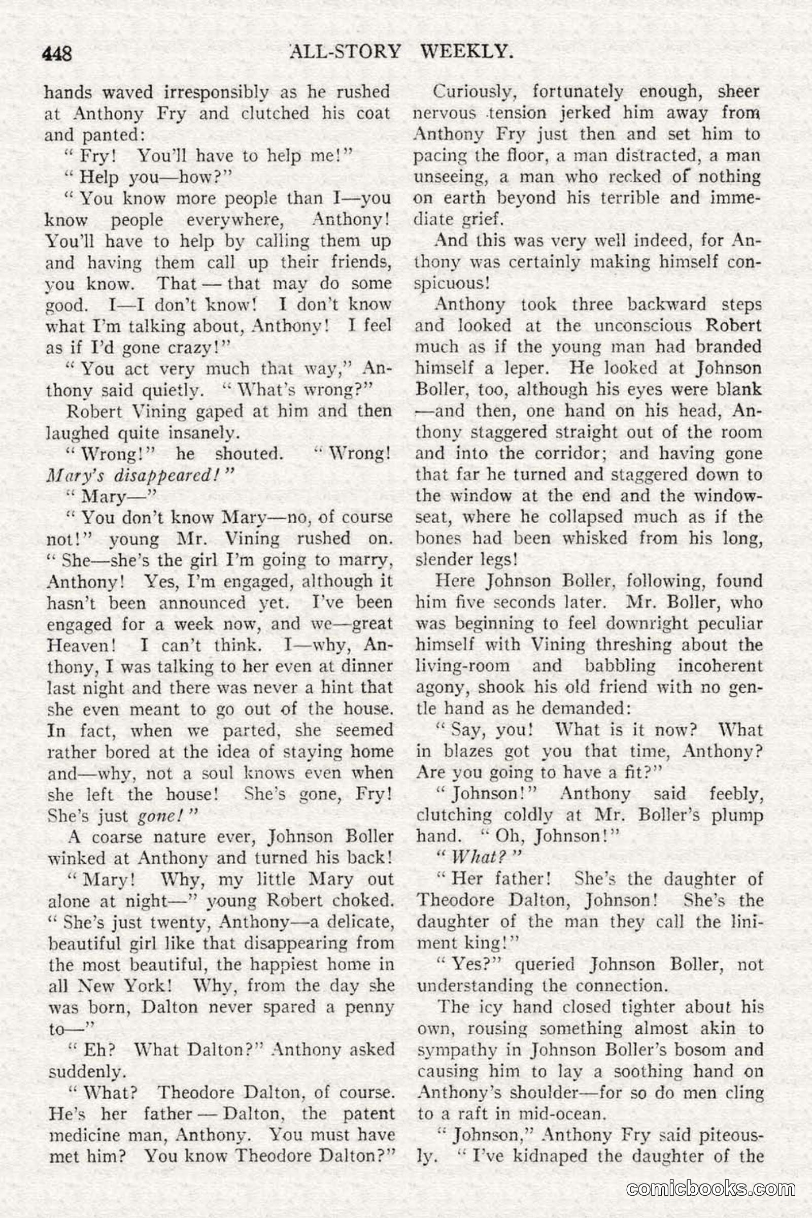 All Story Magazine, February 3, 1917 — page 106 of 196