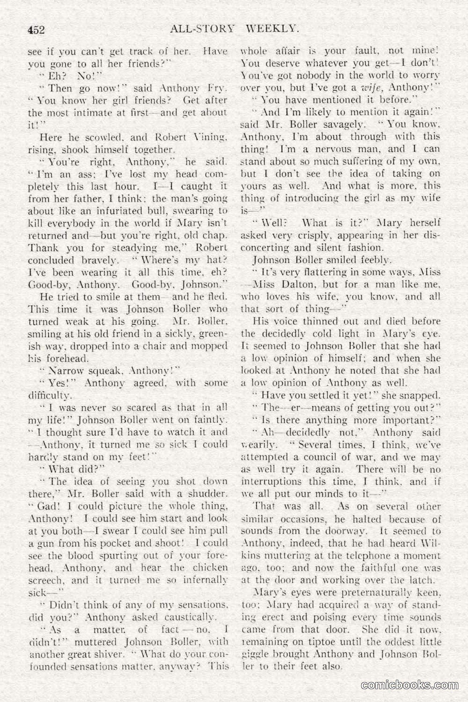 All Story Magazine, February 3, 1917 — page 110 of 196