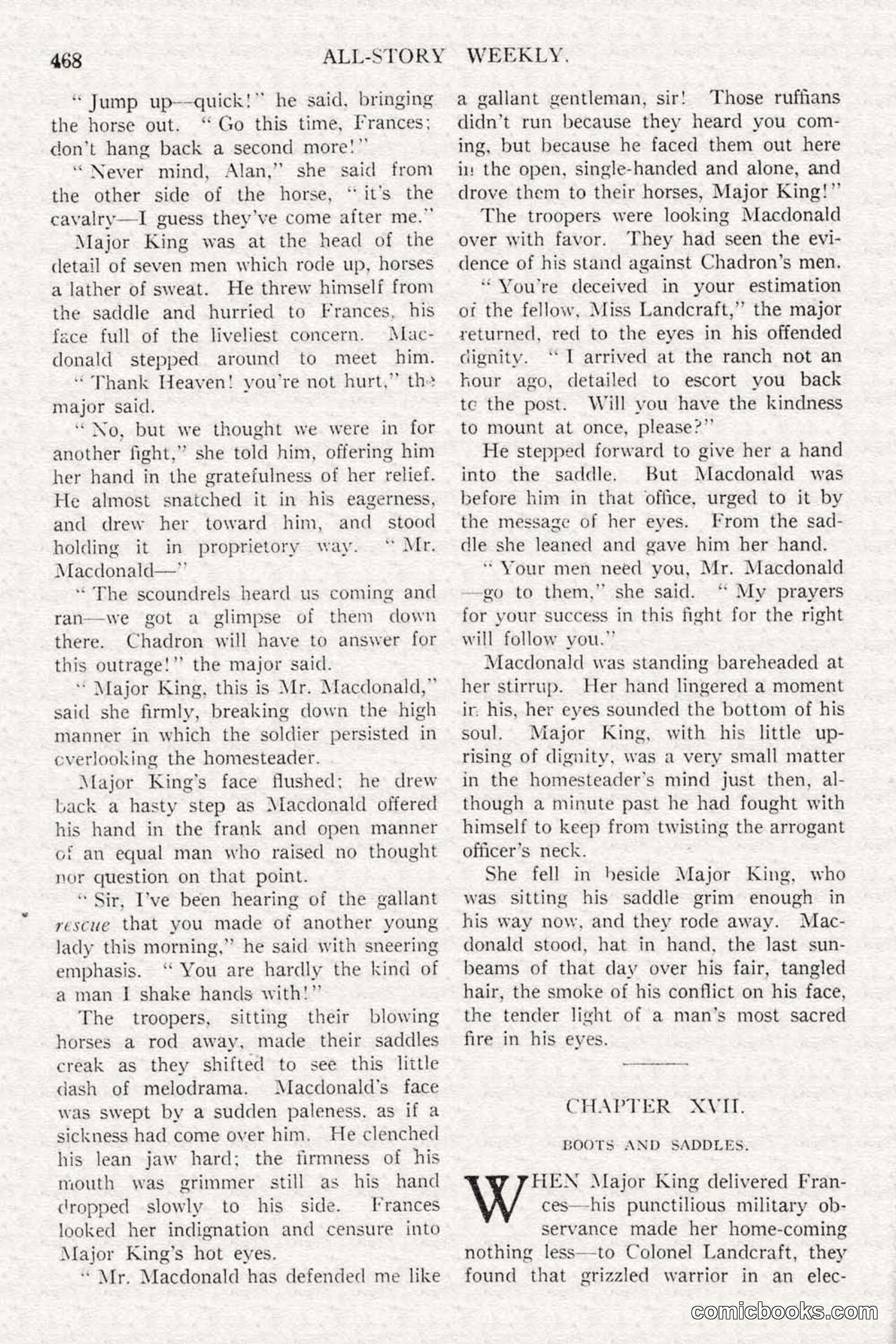 All Story Magazine, February 3, 1917 — page 126 of 196