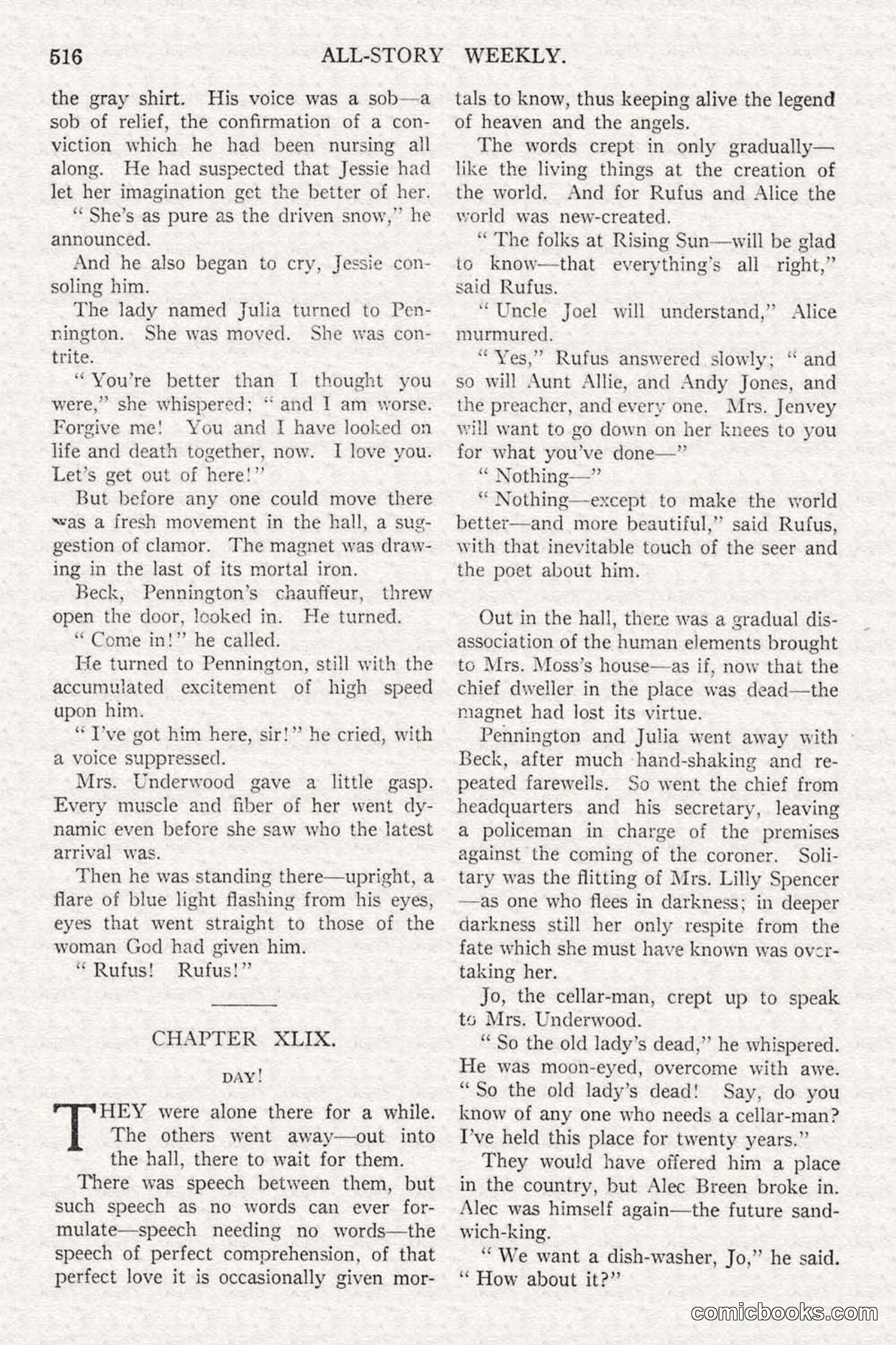 All Story Magazine, February 3, 1917 — page 174 of 196