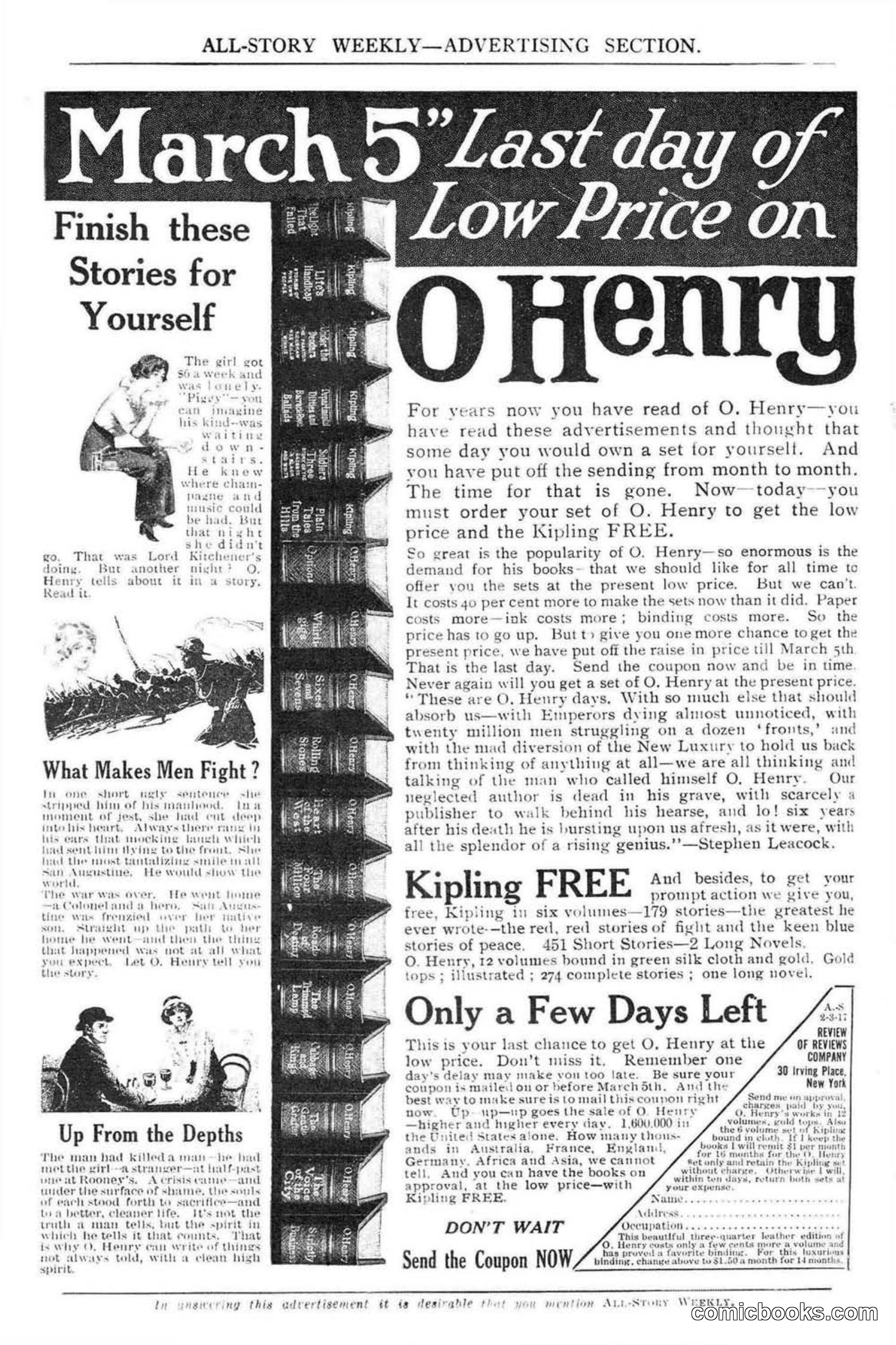 All Story Magazine, February 3, 1917 — page 188 of 196