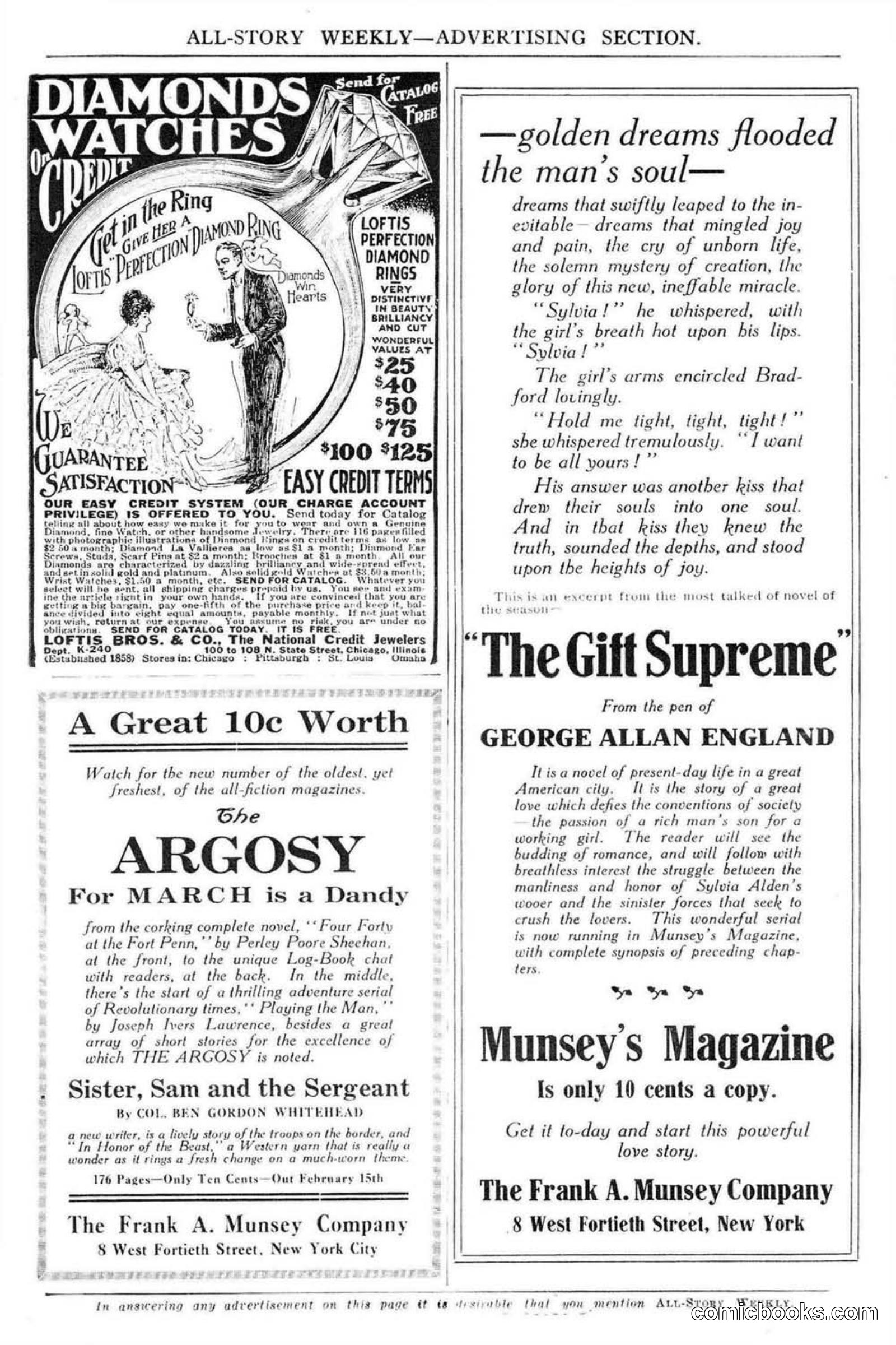 All Story Magazine, February 3, 1917 — page 190 of 196