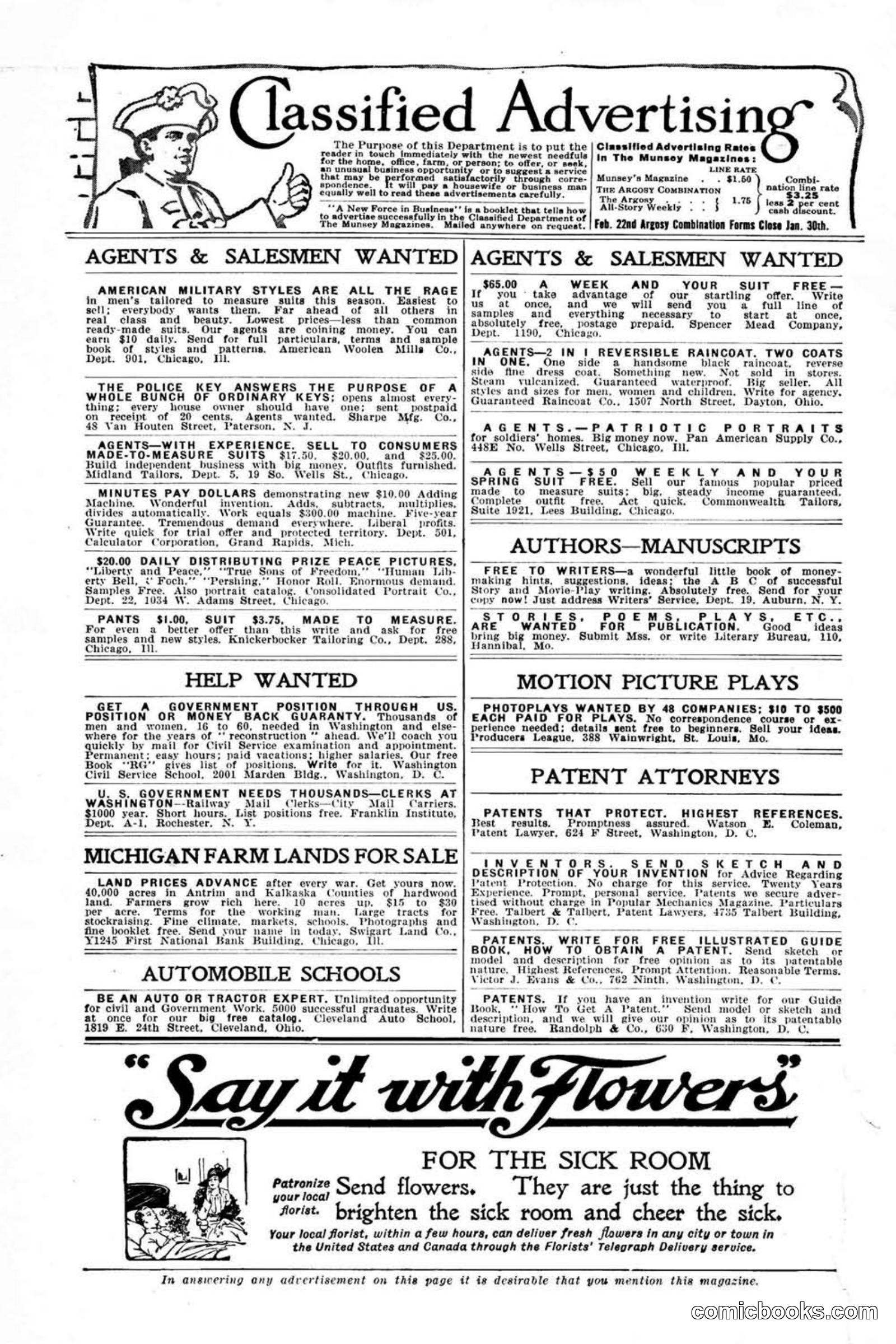 All Story Magazine, January 25, 1919 — page 6 of 188