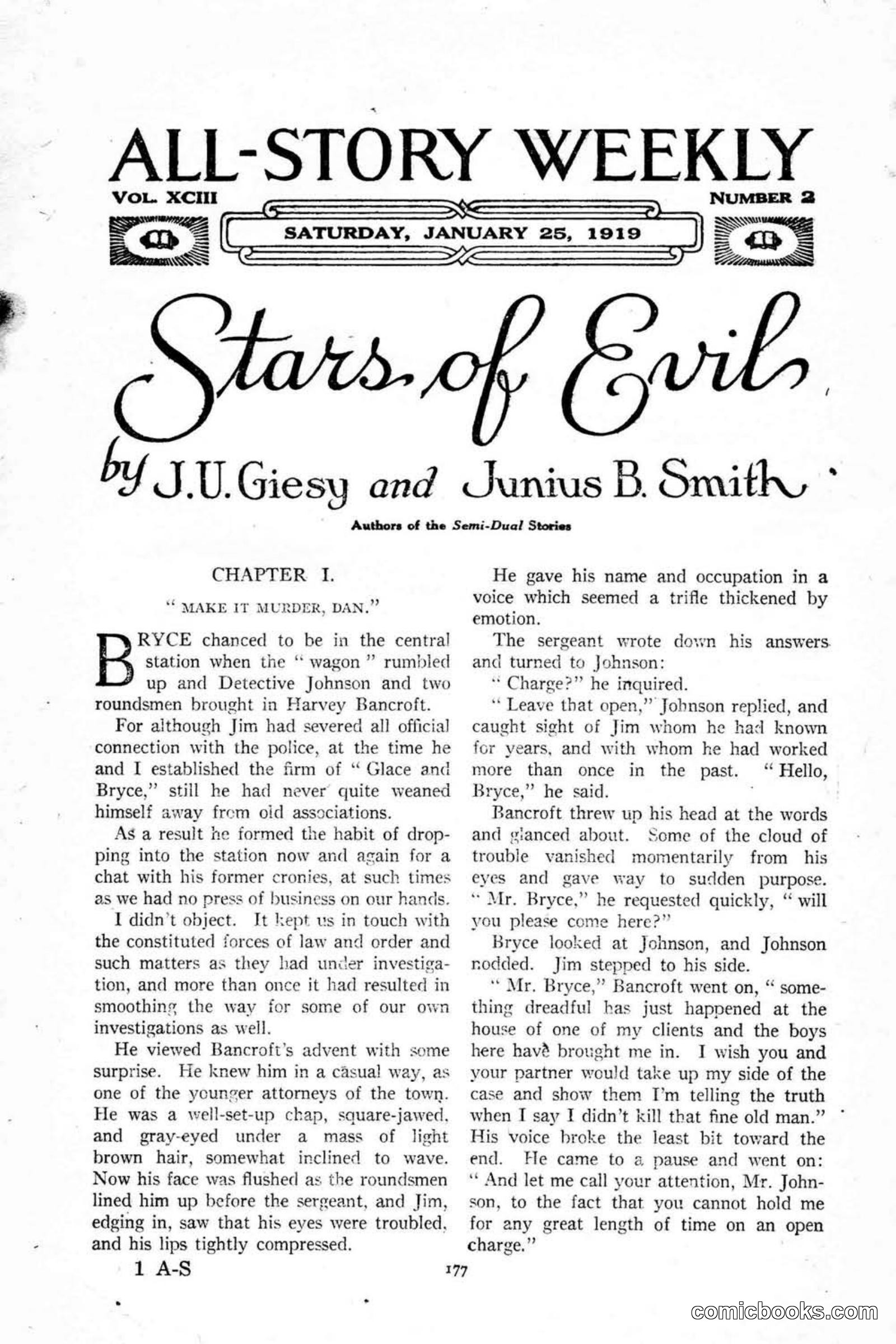 All Story Magazine, January 25, 1919 — page 11 of 188