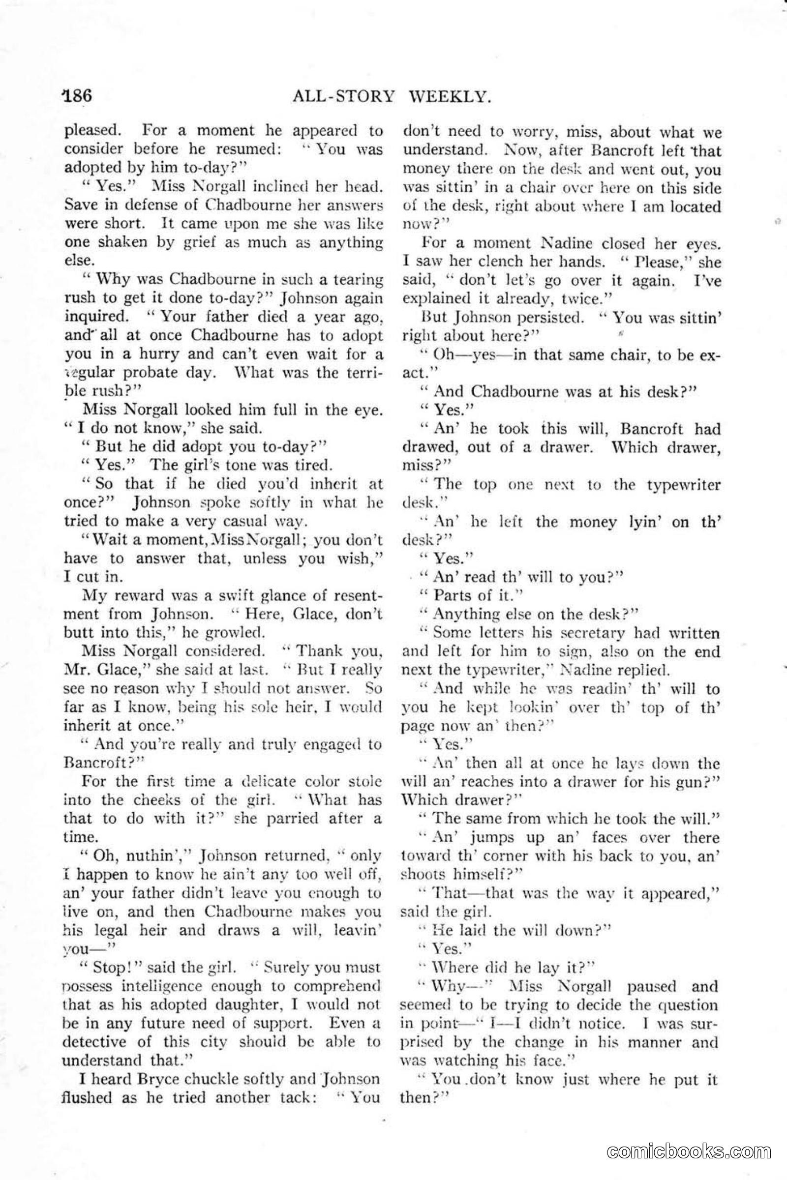 All Story Magazine, January 25, 1919 — page 20 of 188