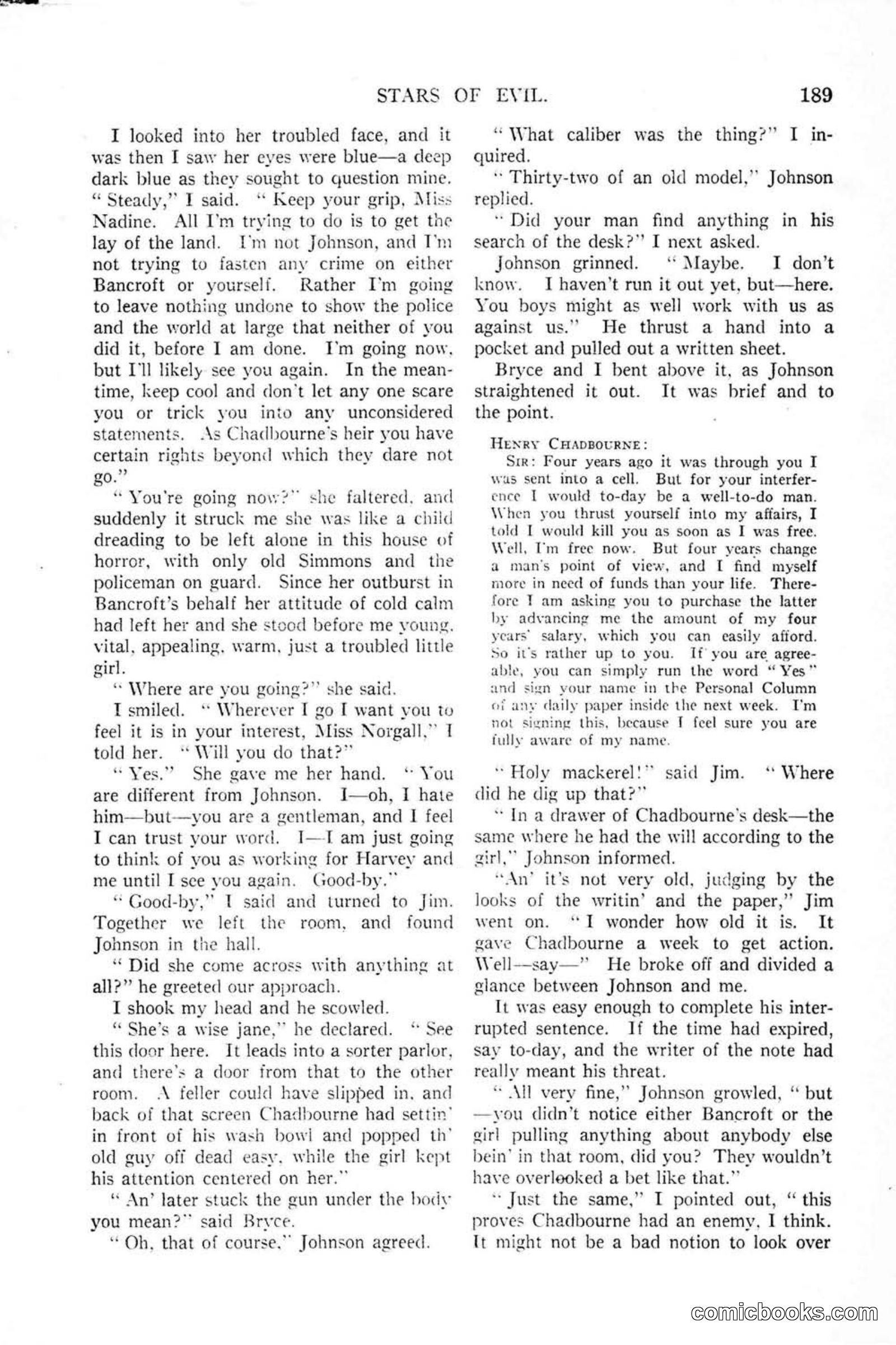 All Story Magazine, January 25, 1919 — page 23 of 188