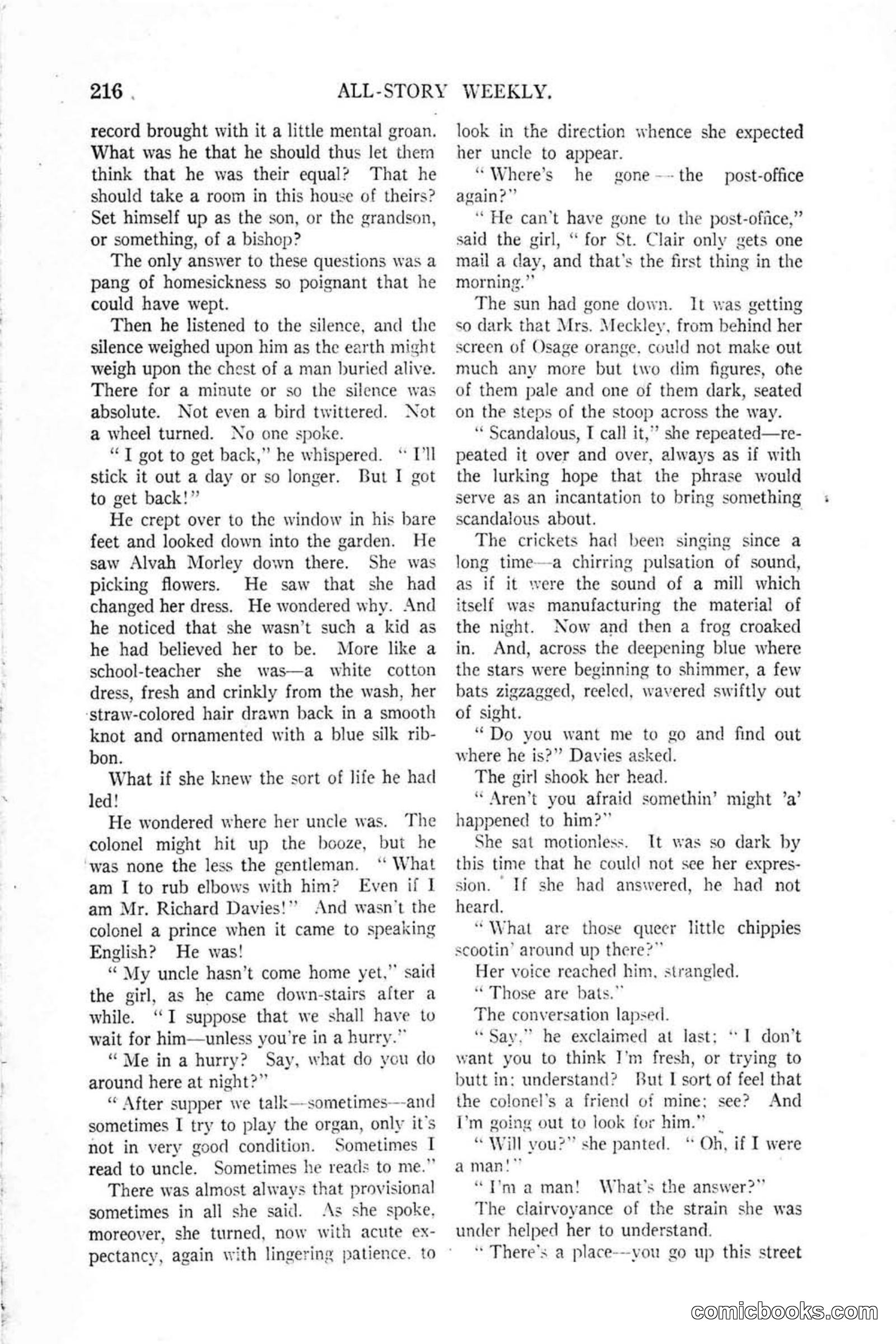 All Story Magazine, January 25, 1919 — page 50 of 188